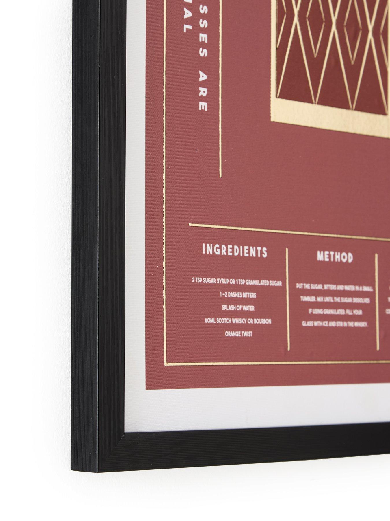 Image 5 of 5 of The Very Collection Set of 3 Gold Foil Cocktail Frames 40x50cm - FSC&reg; Certified