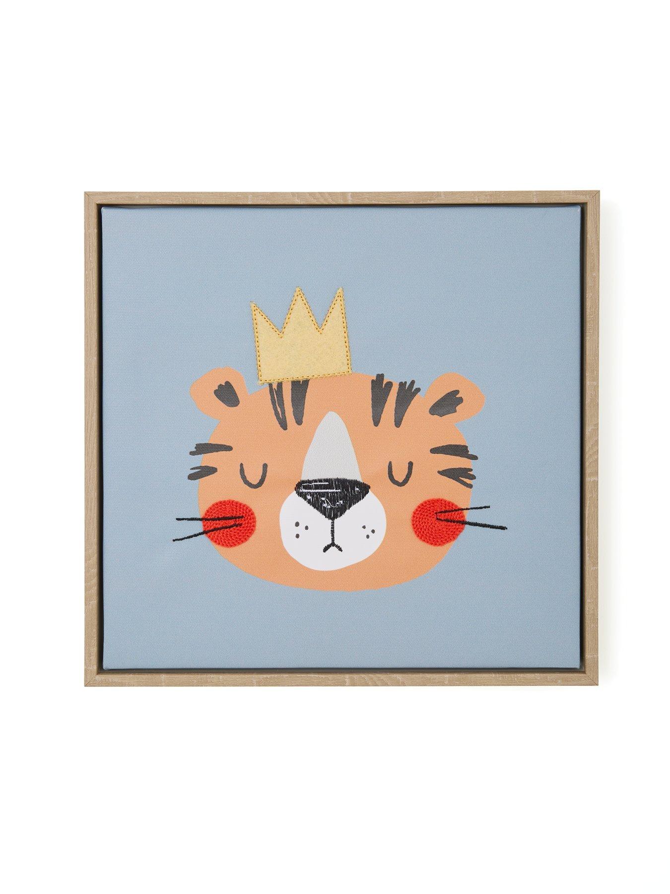 Image 3 of 7 of The Very Collection Set of 3 Animal Canvas with Embroidery 25x25cm - FSC&reg;Certified