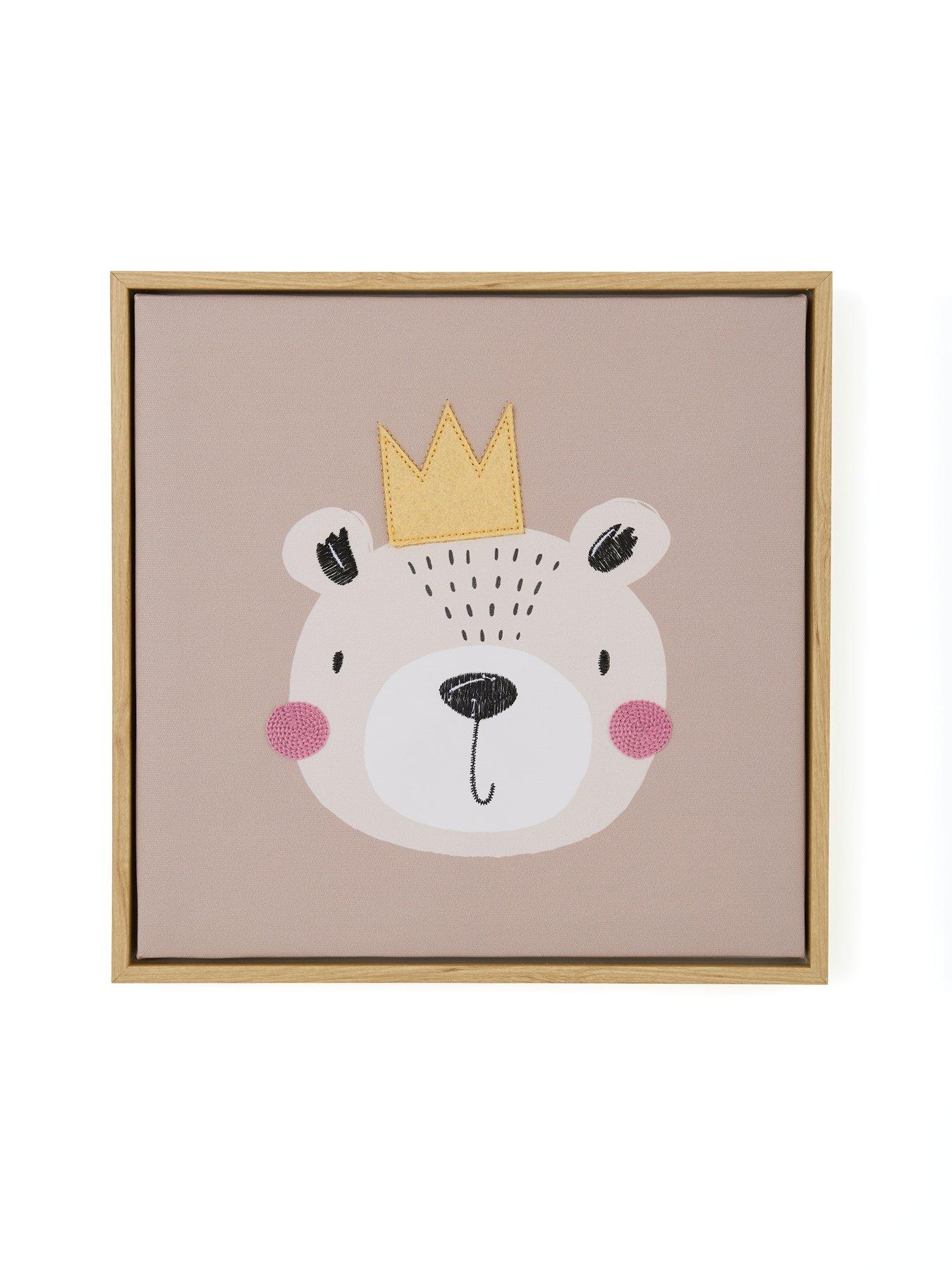 Image 5 of 7 of The Very Collection Set of 3 Animal Canvas with Embroidery 25x25cm - FSC&reg;Certified