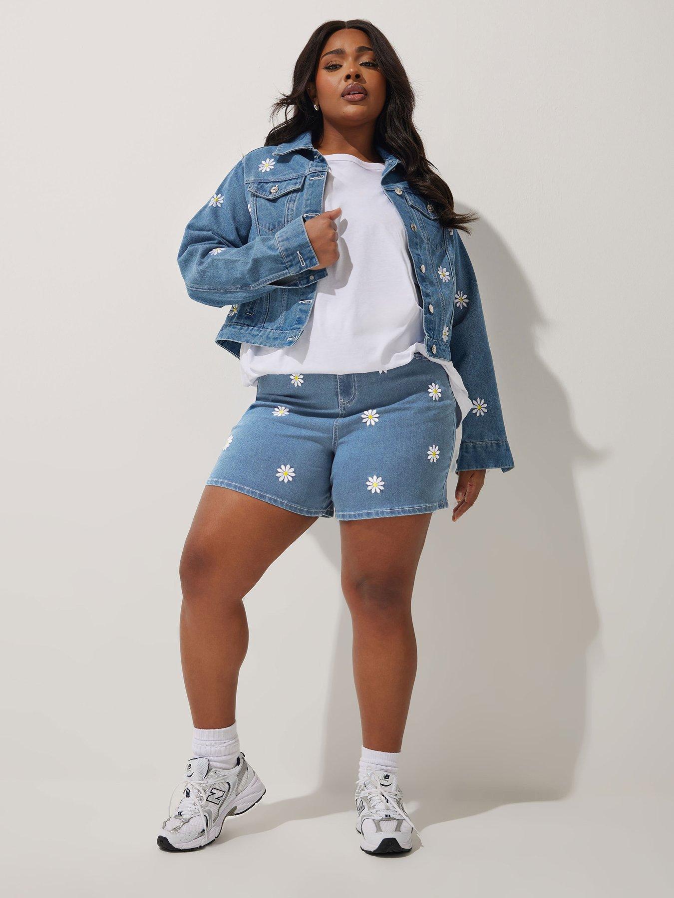 Image 3 of 4 of Yours Curve Daisy Short - Blue