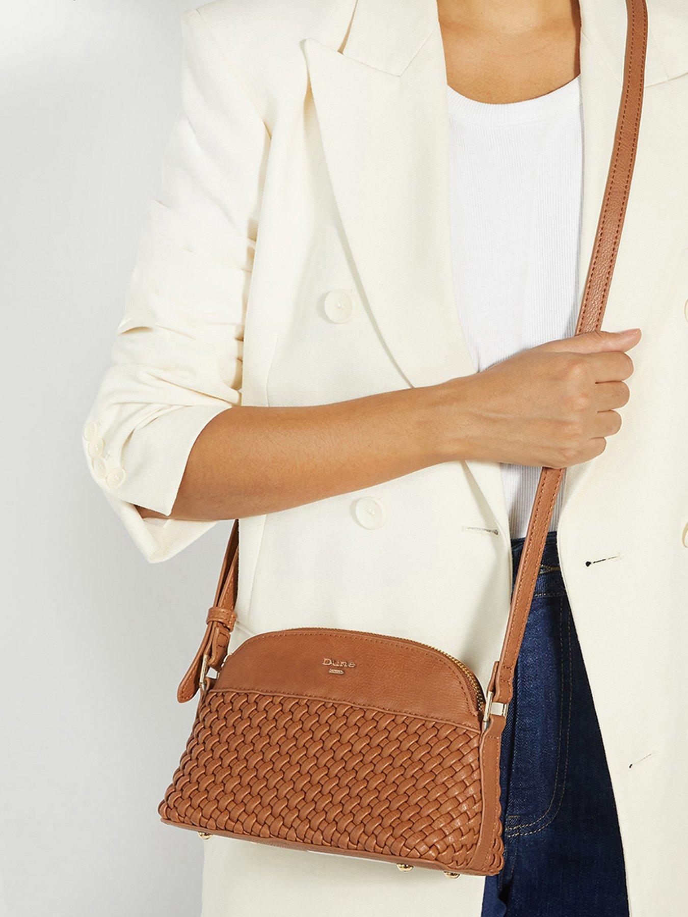Image 2 of 5 of Dune London Distinct Woven Crossbody Bag - Tan