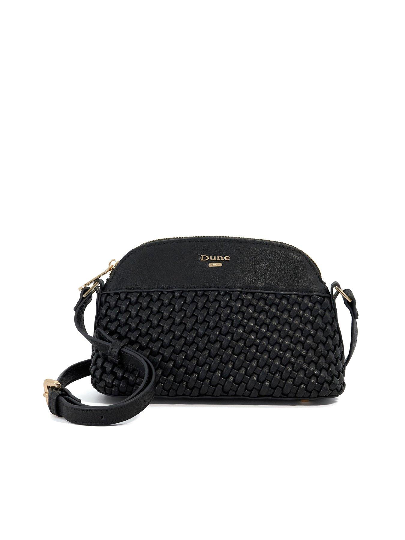 Image 1 of 5 of Dune London Distinct Woven Crossbody Bag - Black