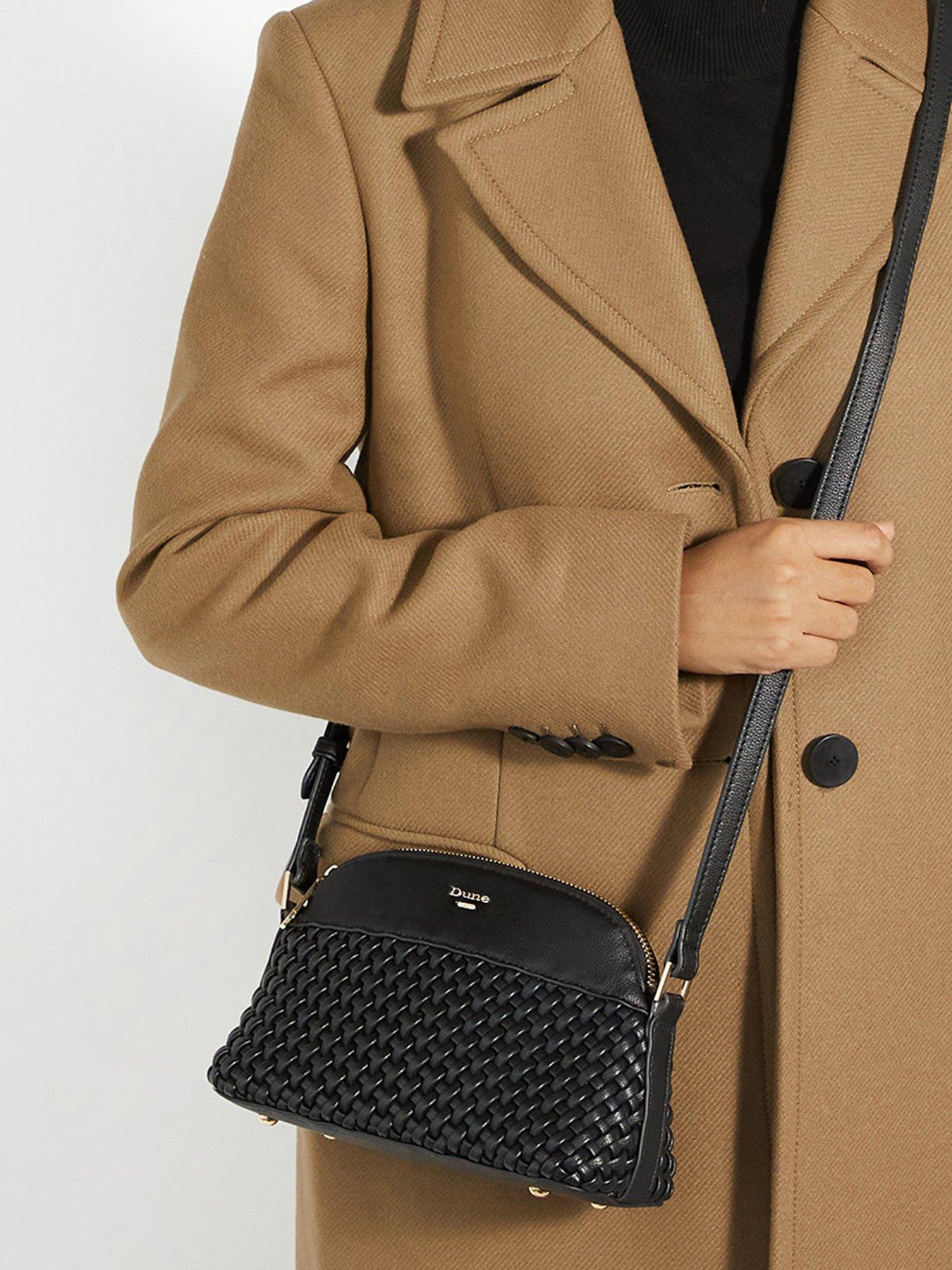 Image 2 of 5 of Dune London Distinct Woven Crossbody Bag - Black