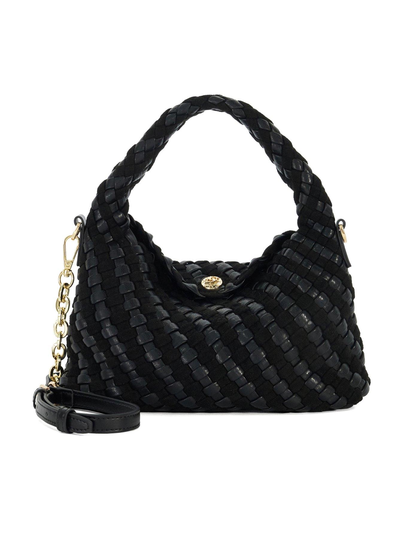 undefined Dinkydeliberate Mini Woven Shoulder Bag - Black