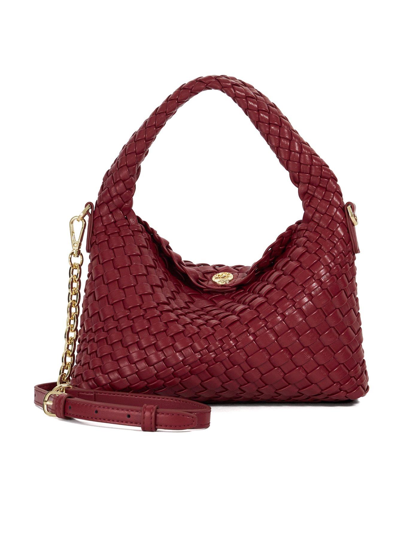 undefined Dinkydeliberate Mini Woven Shoulder Bag - Burgundy