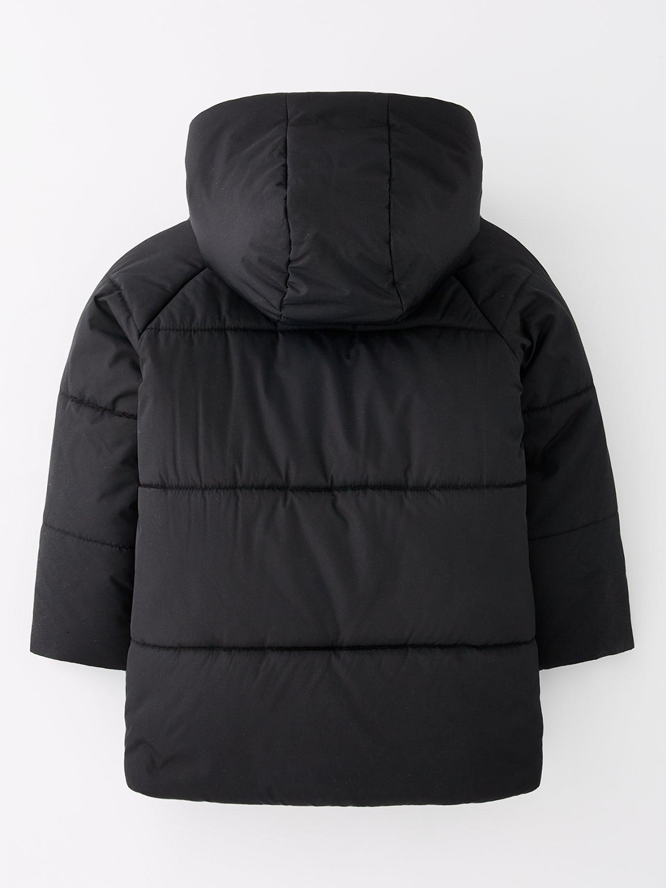 Image 2 of 4 of Mini V by Very Boys Hooded Padded Coat - Black
