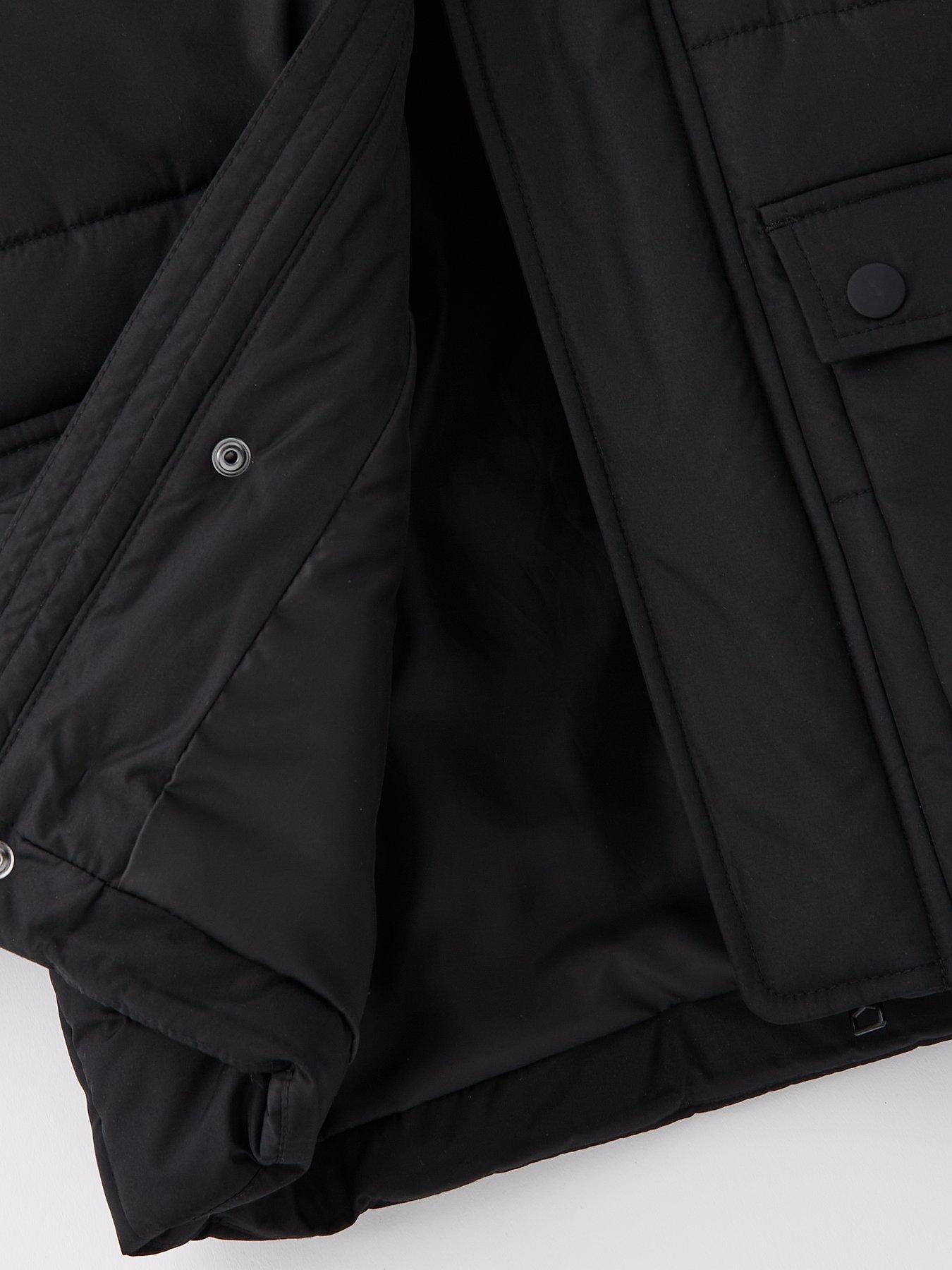 Image 4 of 4 of Mini V by Very Boys Hooded Padded Coat - Black