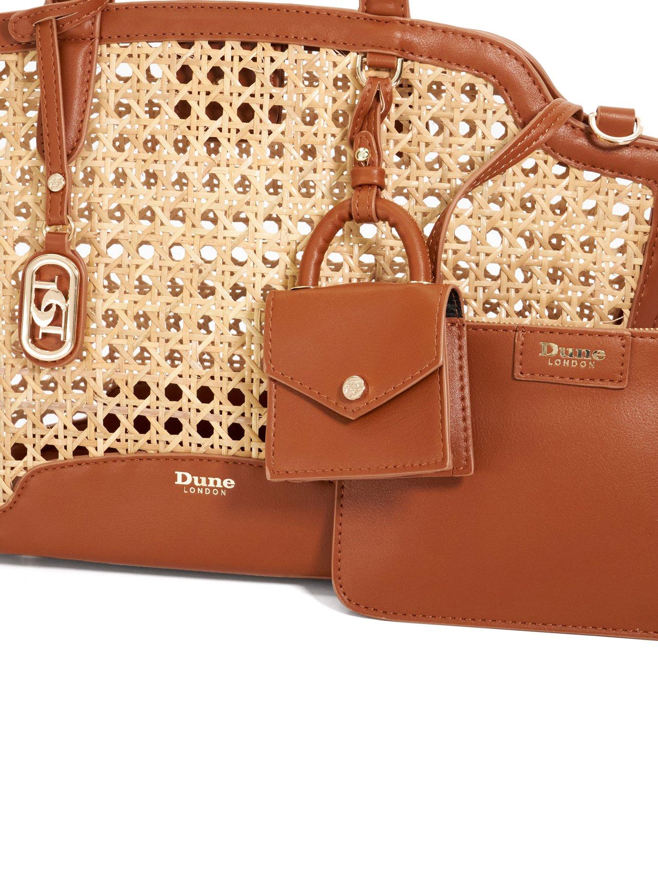 Image 3 of 4 of Dune London Dinidecided Long Handle Shoulder Bag - Natural Rattan