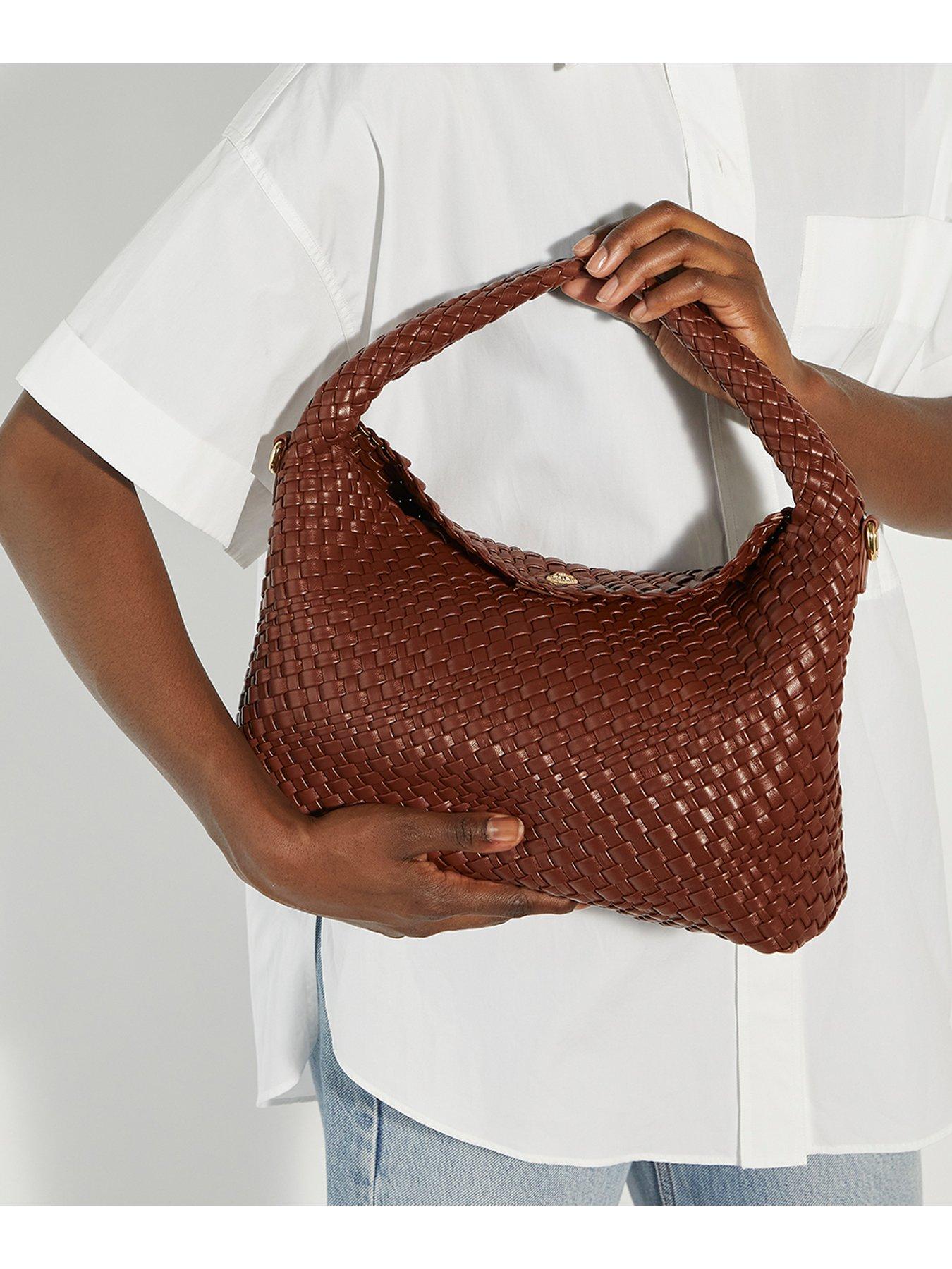 Dune London Deliberate Woven Shoulder Bag Tan Very