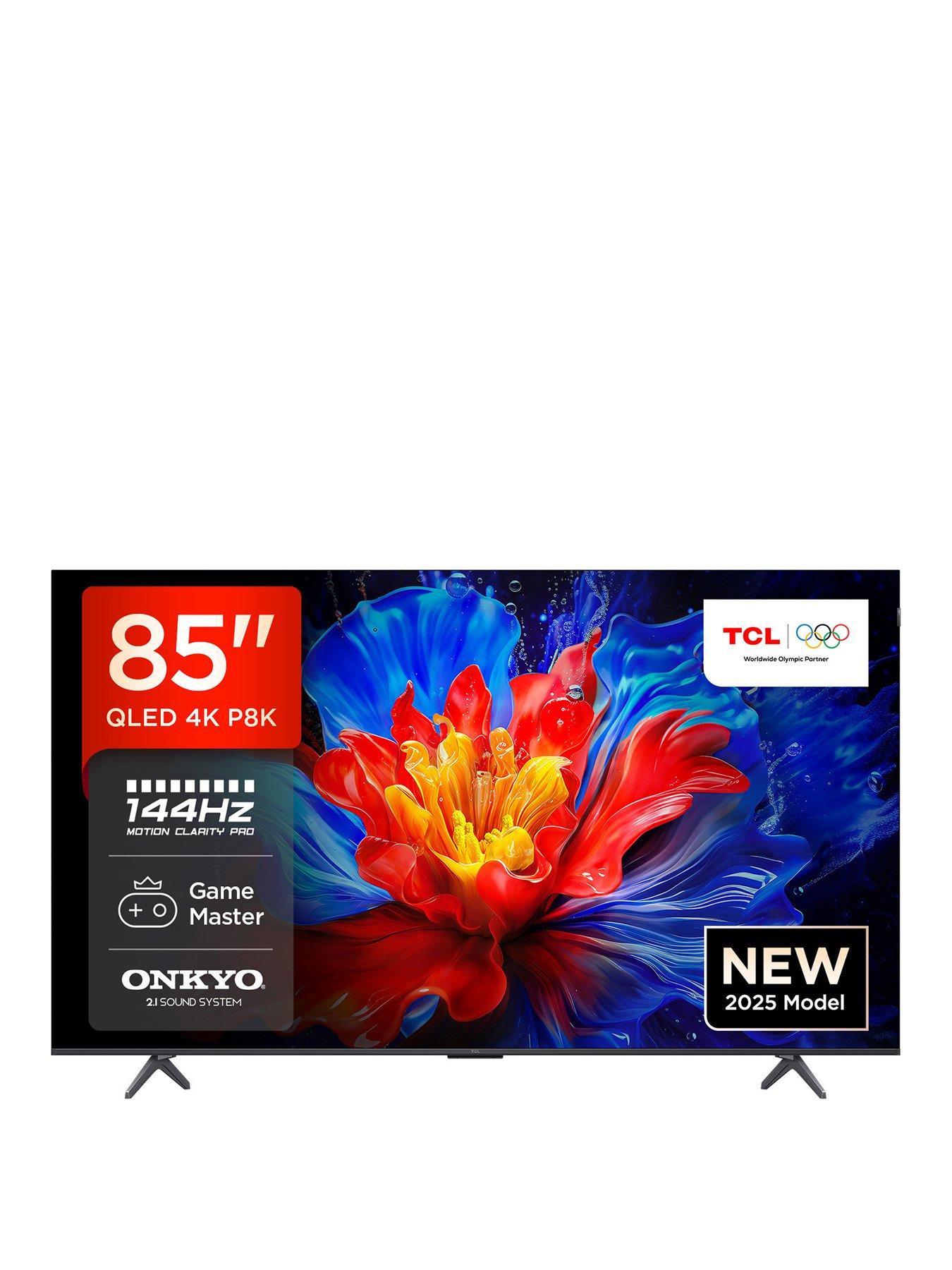 TCL 75P8K-UK 75-inch, QLED, 4K HDR Pro, 144HZ, Google Smart TV | Very