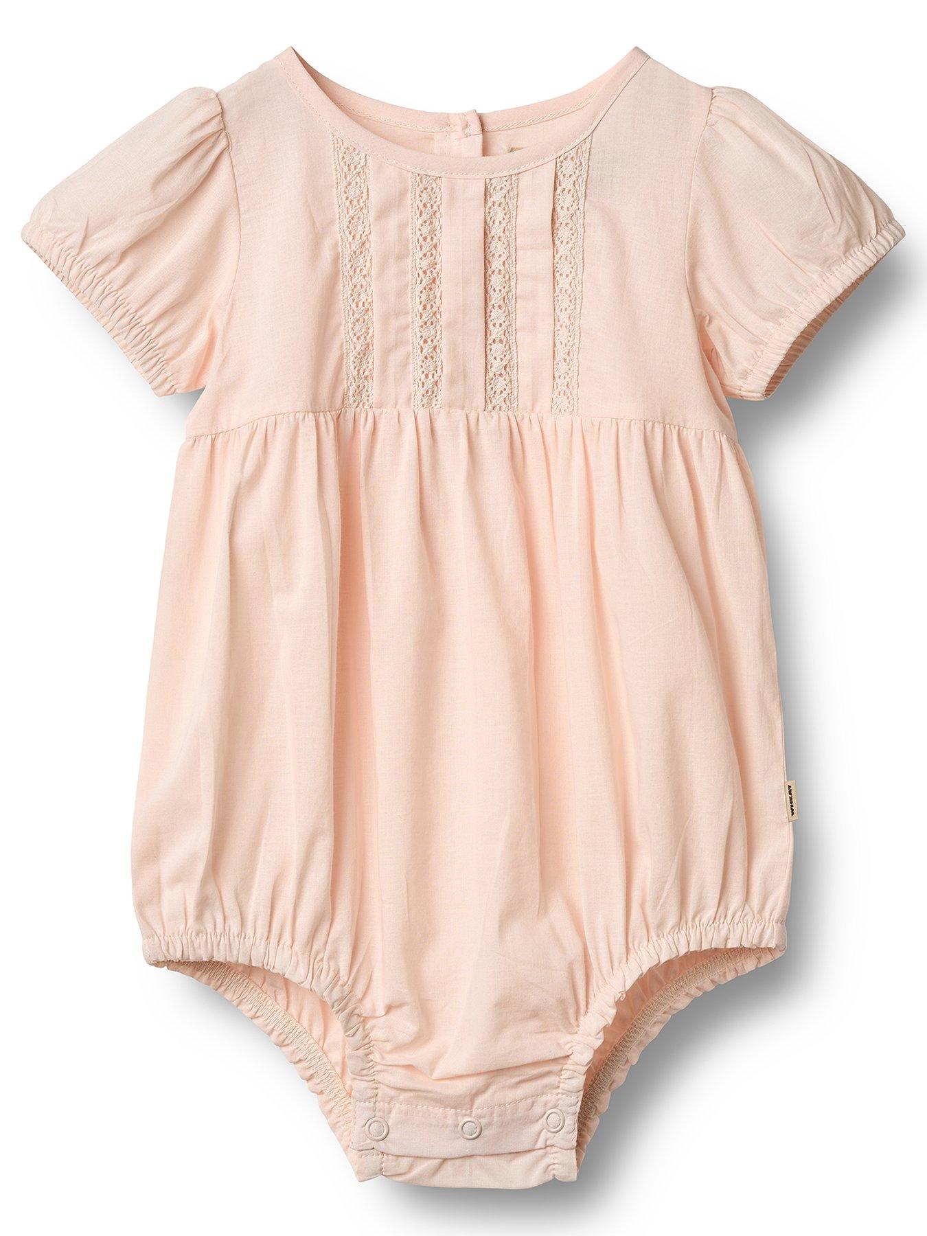 Image 1 of 3 of Wheat Baby Girls Victoria Romper - Light Pink
