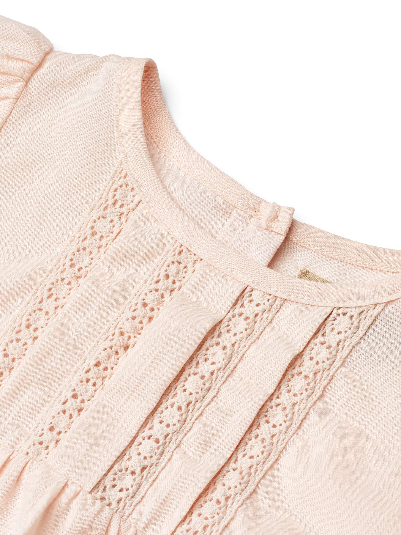 Image 3 of 3 of Wheat Baby Girls Victoria Romper - Light Pink