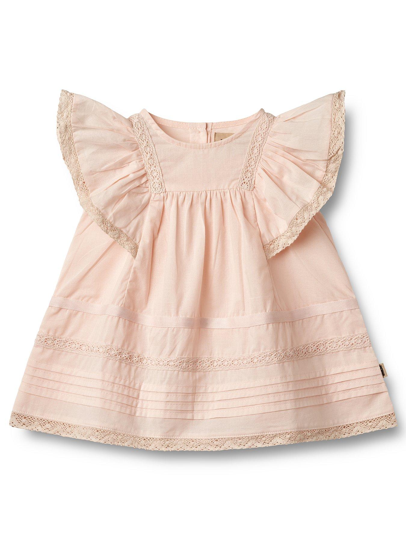 Wheat Baby Girls Minna Frill Dress - Light Pink