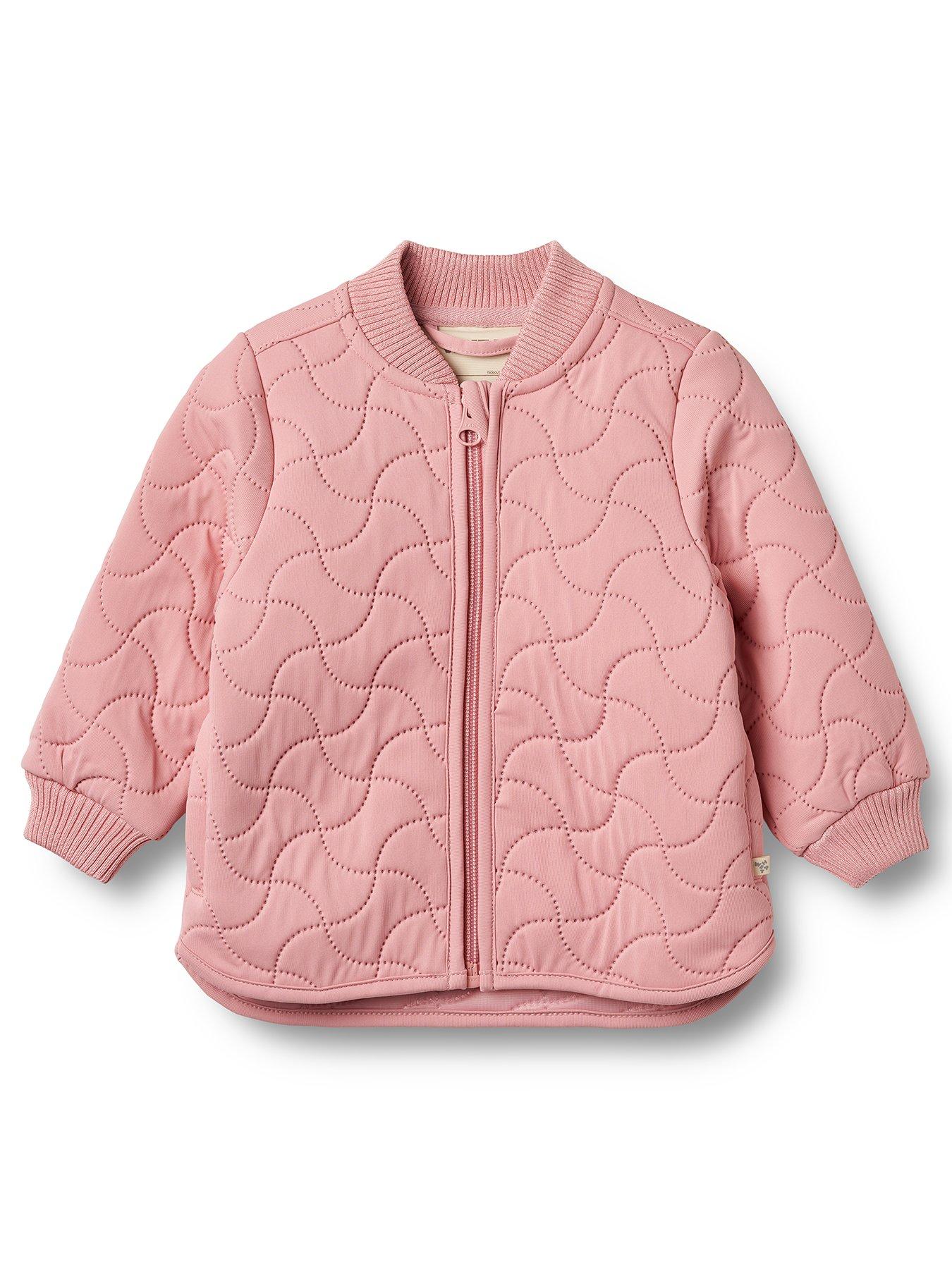 undefined Baby Girls Sibling Quilted Jacket - Pink