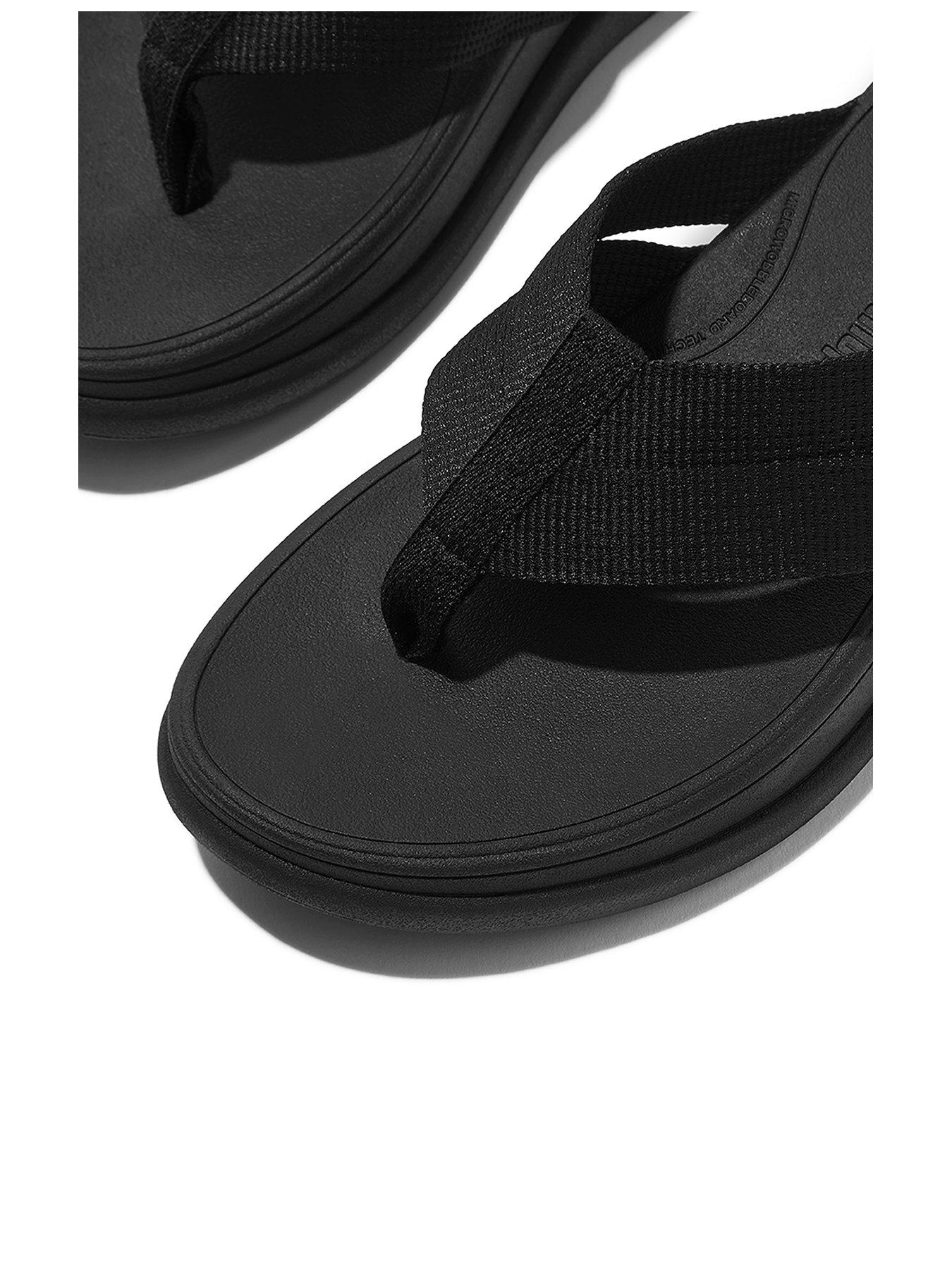 Image 3 of 5 of FitFlop F-Mode Go Webbing Flatform Strappy Flip-Flops - Black