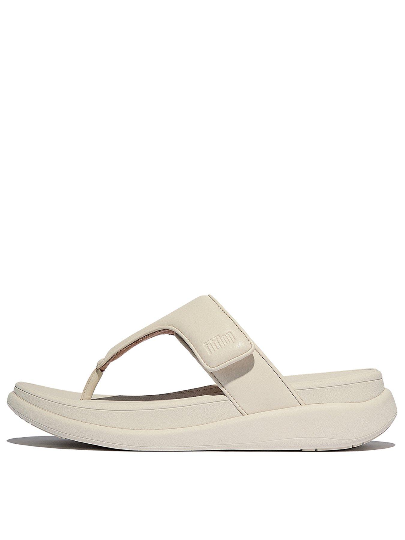 undefined F-mode Go Adjustable Flatform Toe-post Sandals - Paris Beige