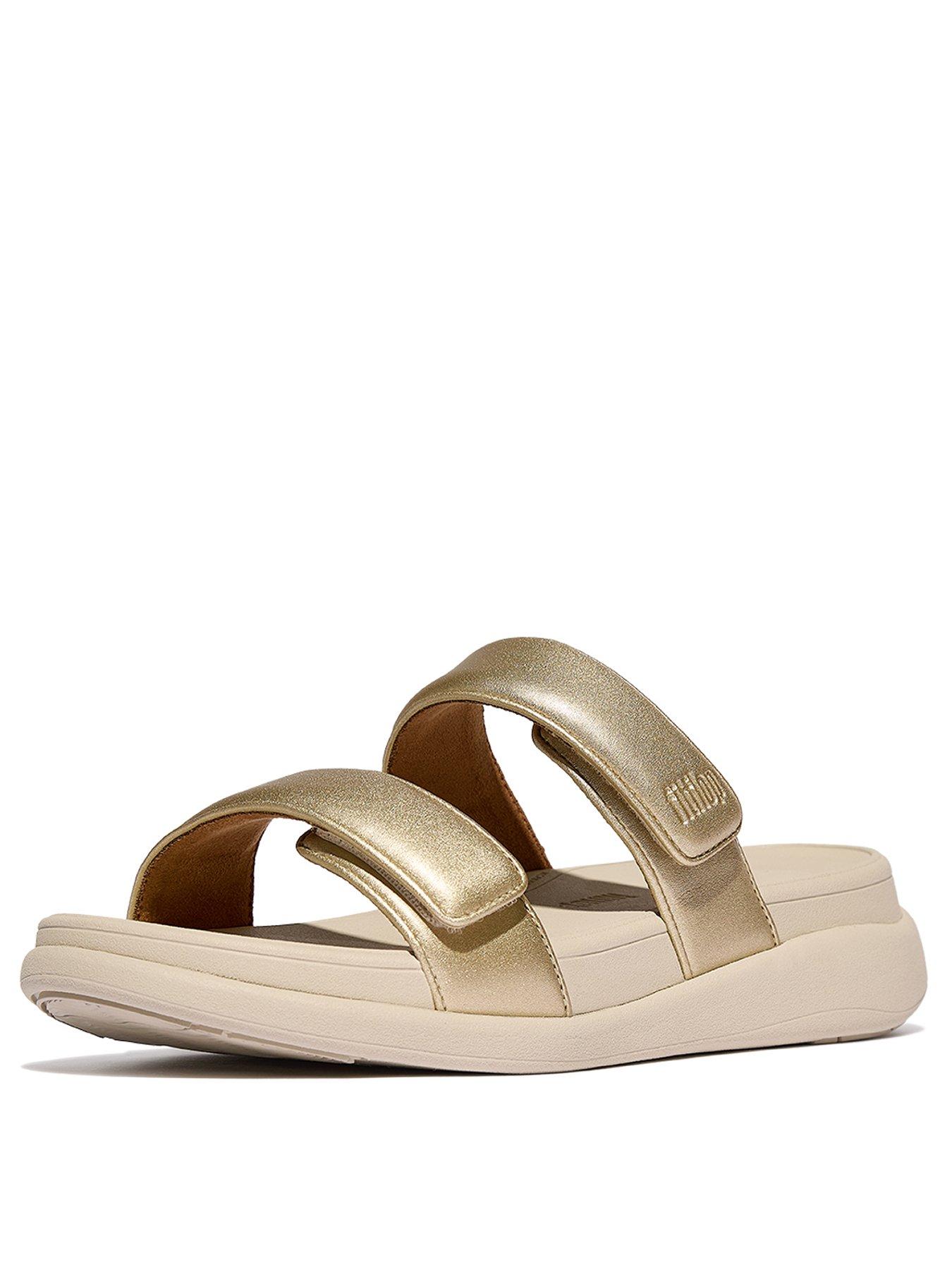 Image 2 of 4 of FitFlop F-mode Go Adjustable Flatform Two-bar Slides - Platino