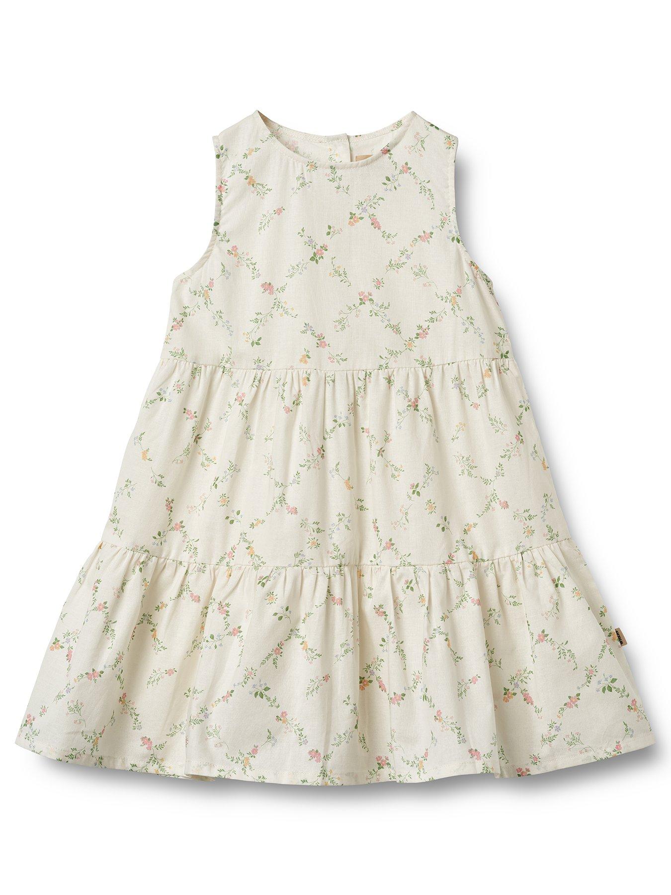 undefined Girls Luise Sleeveless Floral Dress - Cream