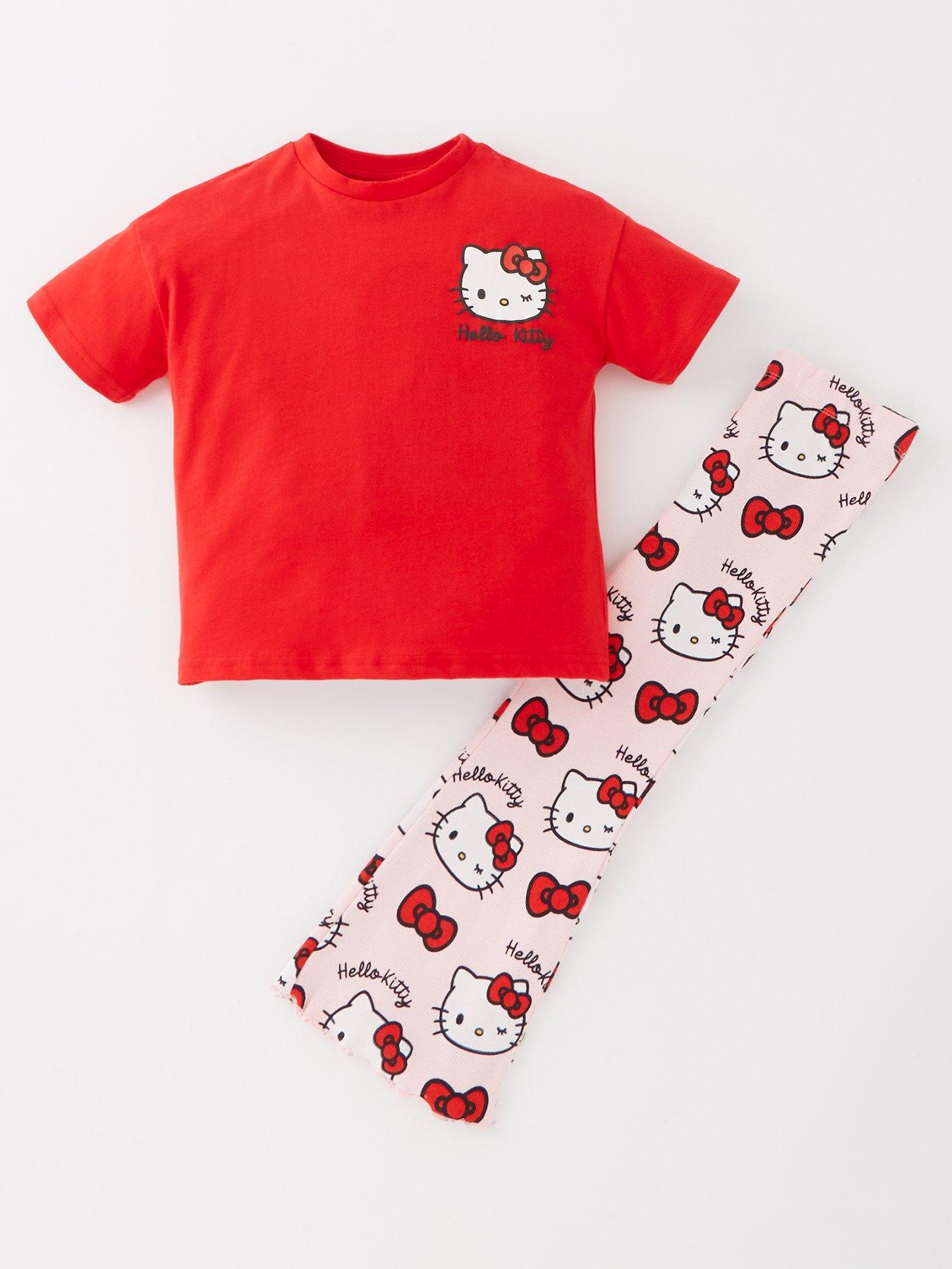 undefined Hello Kitty Rib Legging And T-Shirt - Red