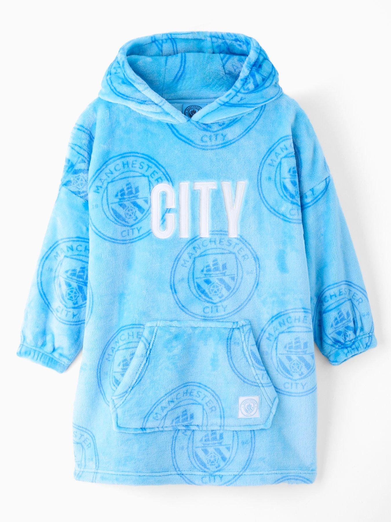 undefined FC Football Fleece Hooded Blanket - Blue