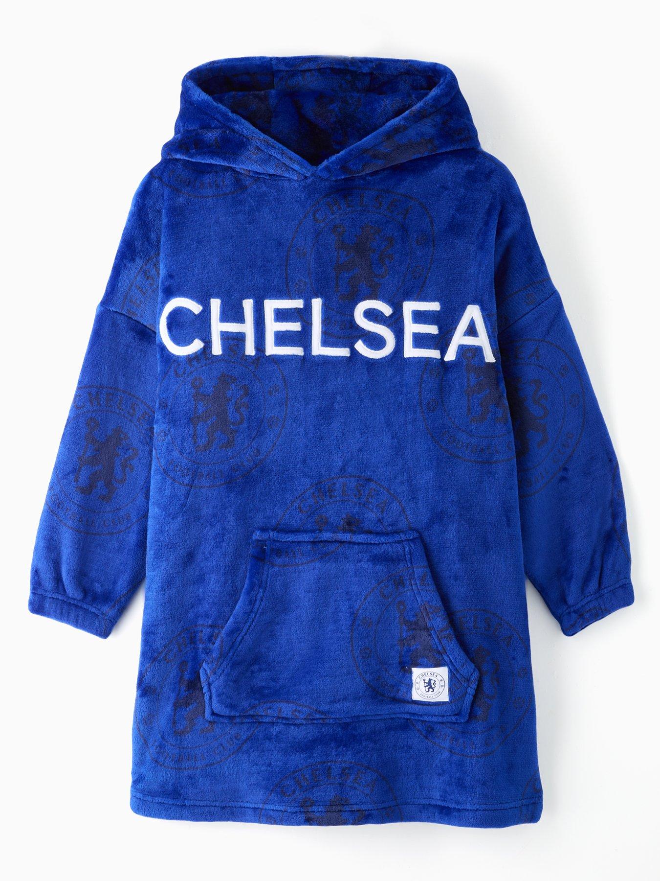 undefined FC Football Fleece Hooded Blanket - Blue