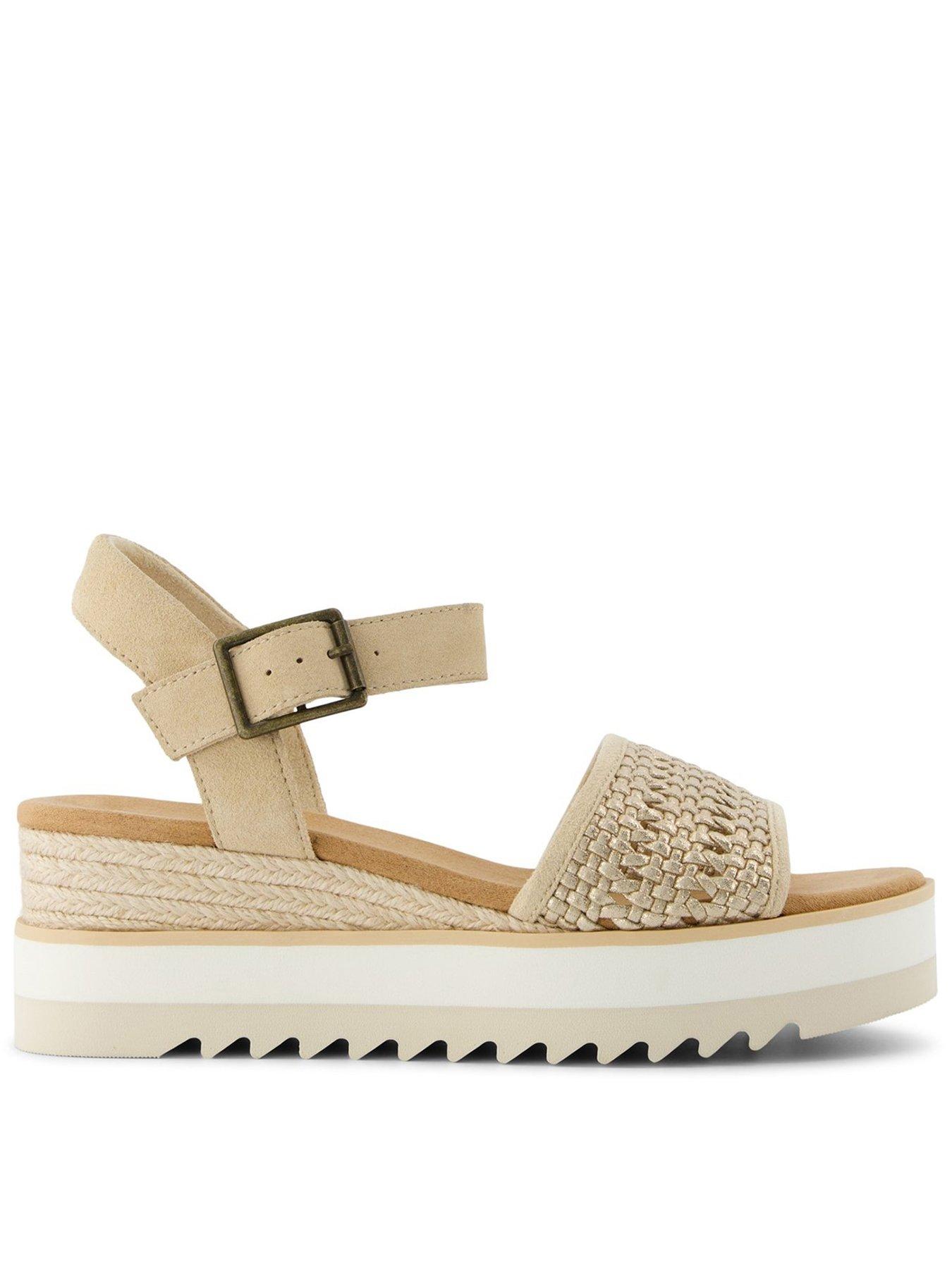 Toms Diana Wedge Sandal - Beige