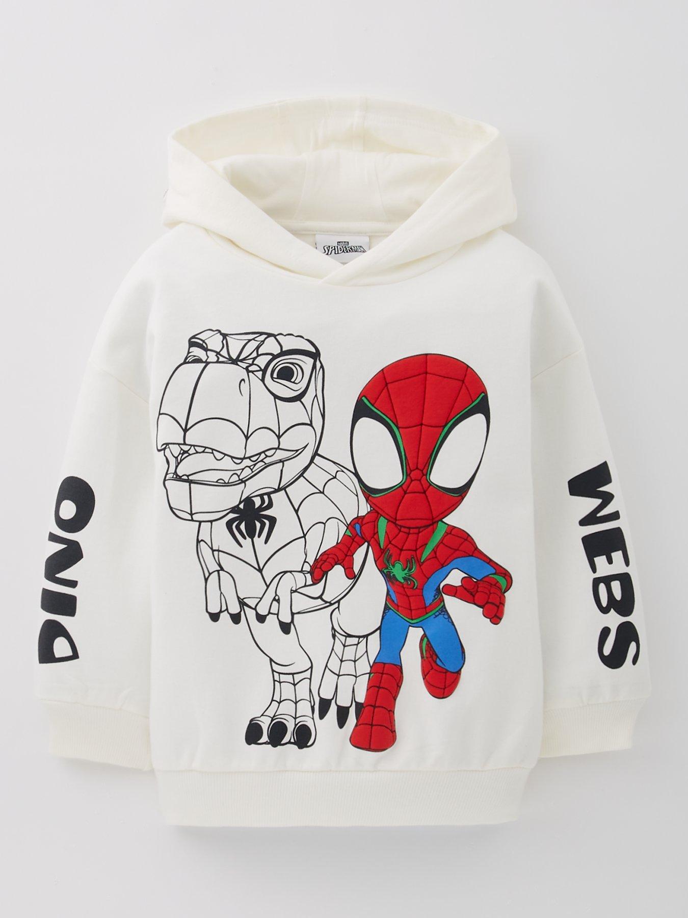 Spiderman Spidey Dino Hoodie - Cream
