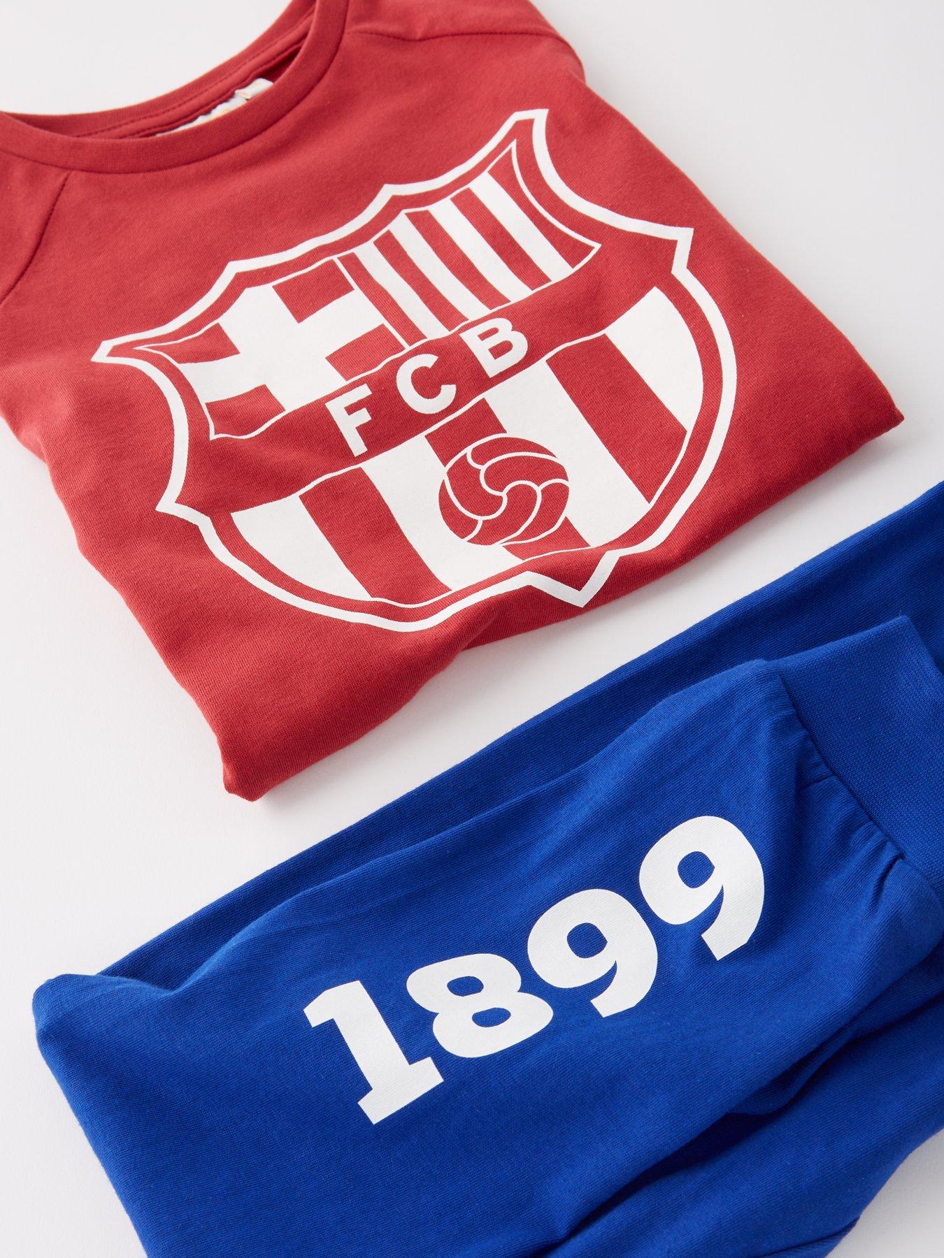 Image 4 of 4 of Barcelona FC FC Barcelona&nbsp;Football Short Sleeve Pyjamas - Red/Blue