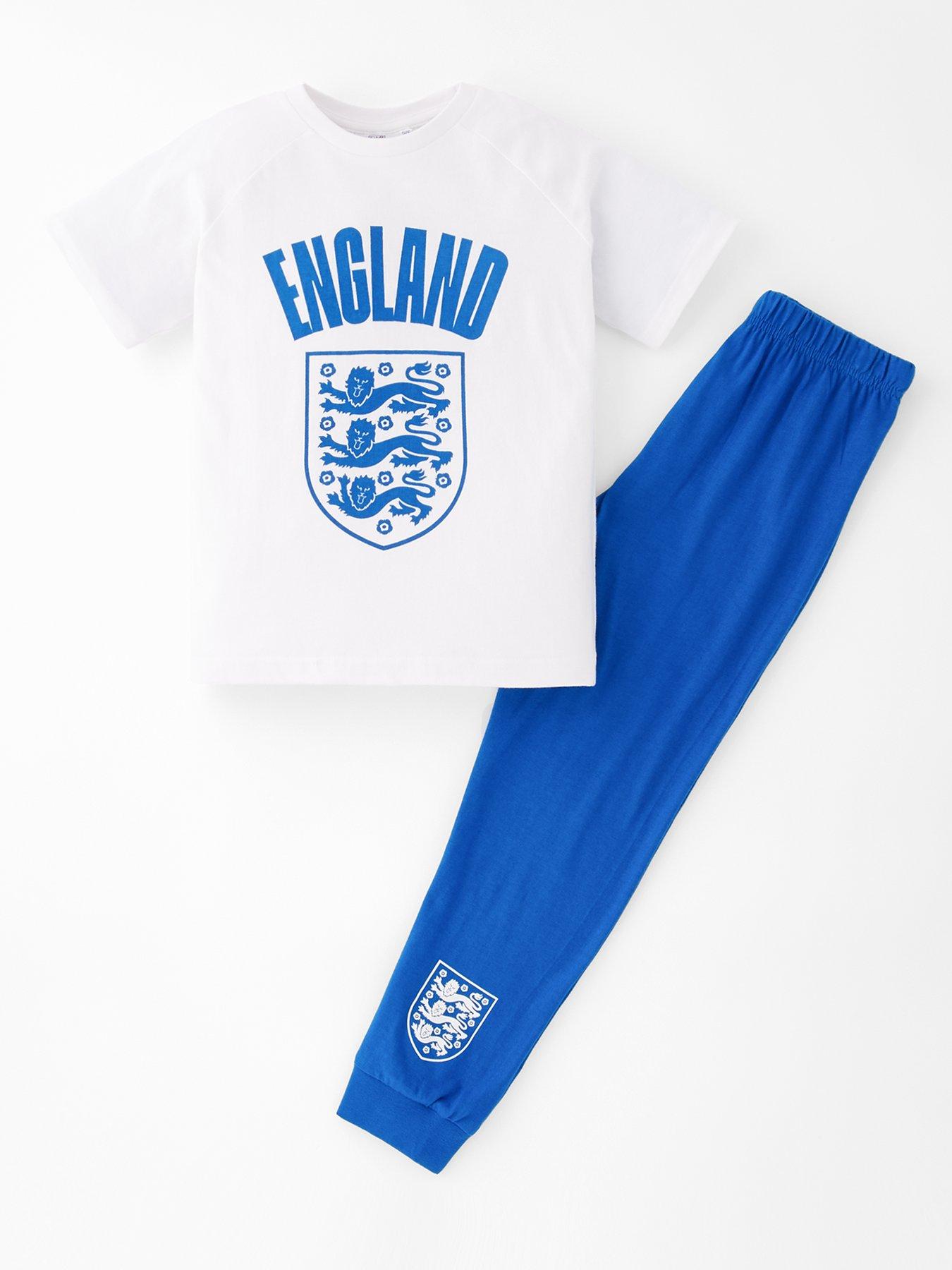 undefined Football Short Sleeve Pyjamas - White/Blue