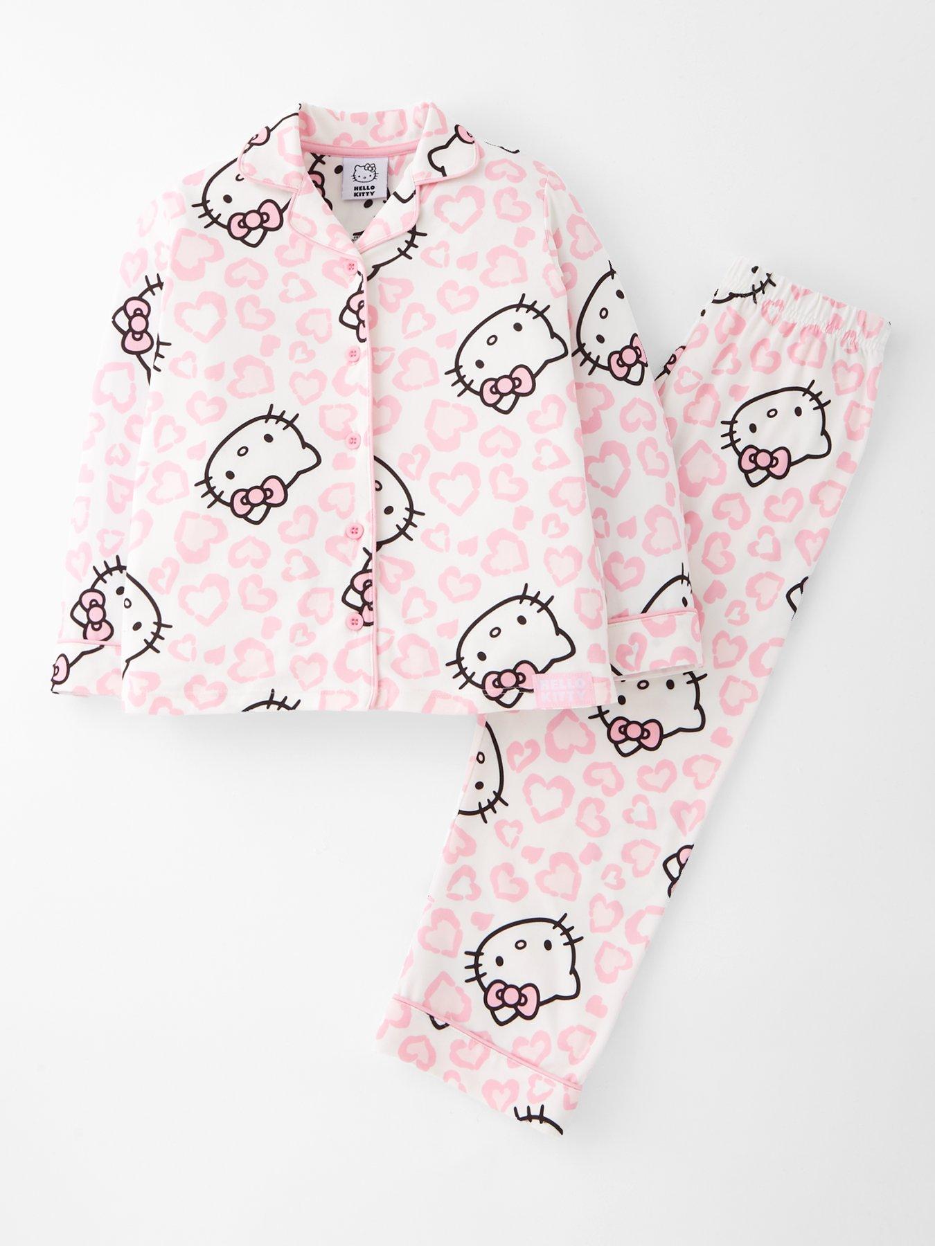 Hello Kitty Button Down Pyjamas - Pink