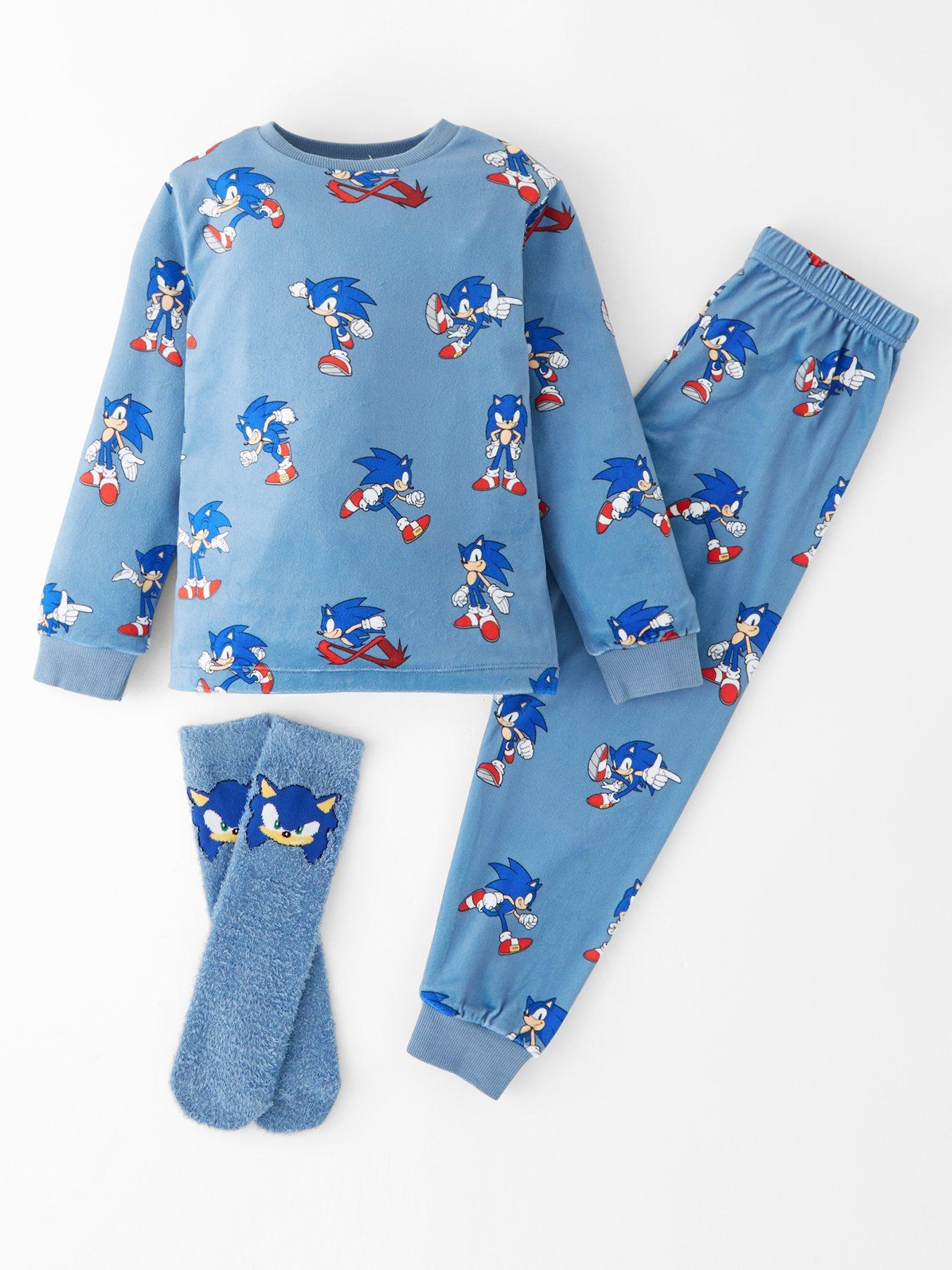 sonic-the-hedgehog-sonic-hedgehog-fleece-pyjamas-with-socks-set-blue
