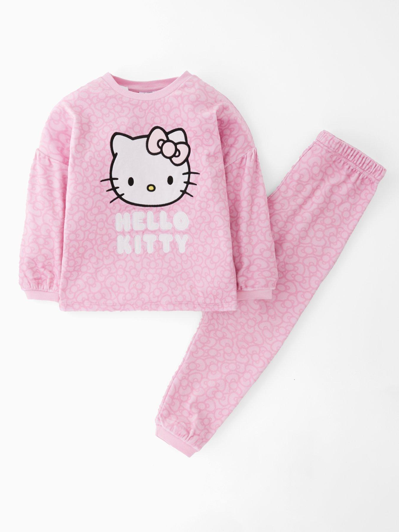 Hello Kitty Heart Fleece Pyjamas - Pink