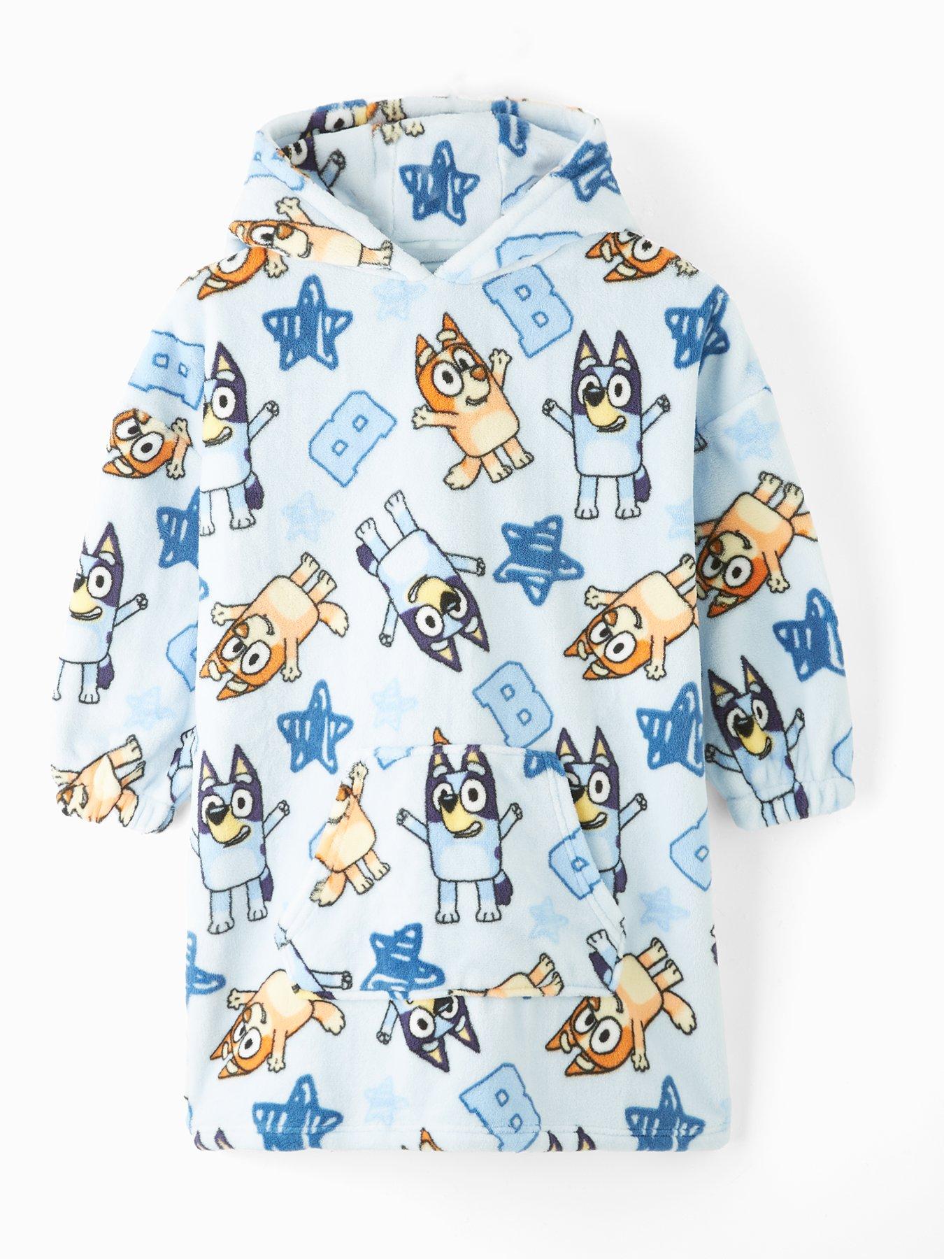 Image 1 of 4 of Bluey &amp; Bingo Fleece Hooded Blanket - Blue