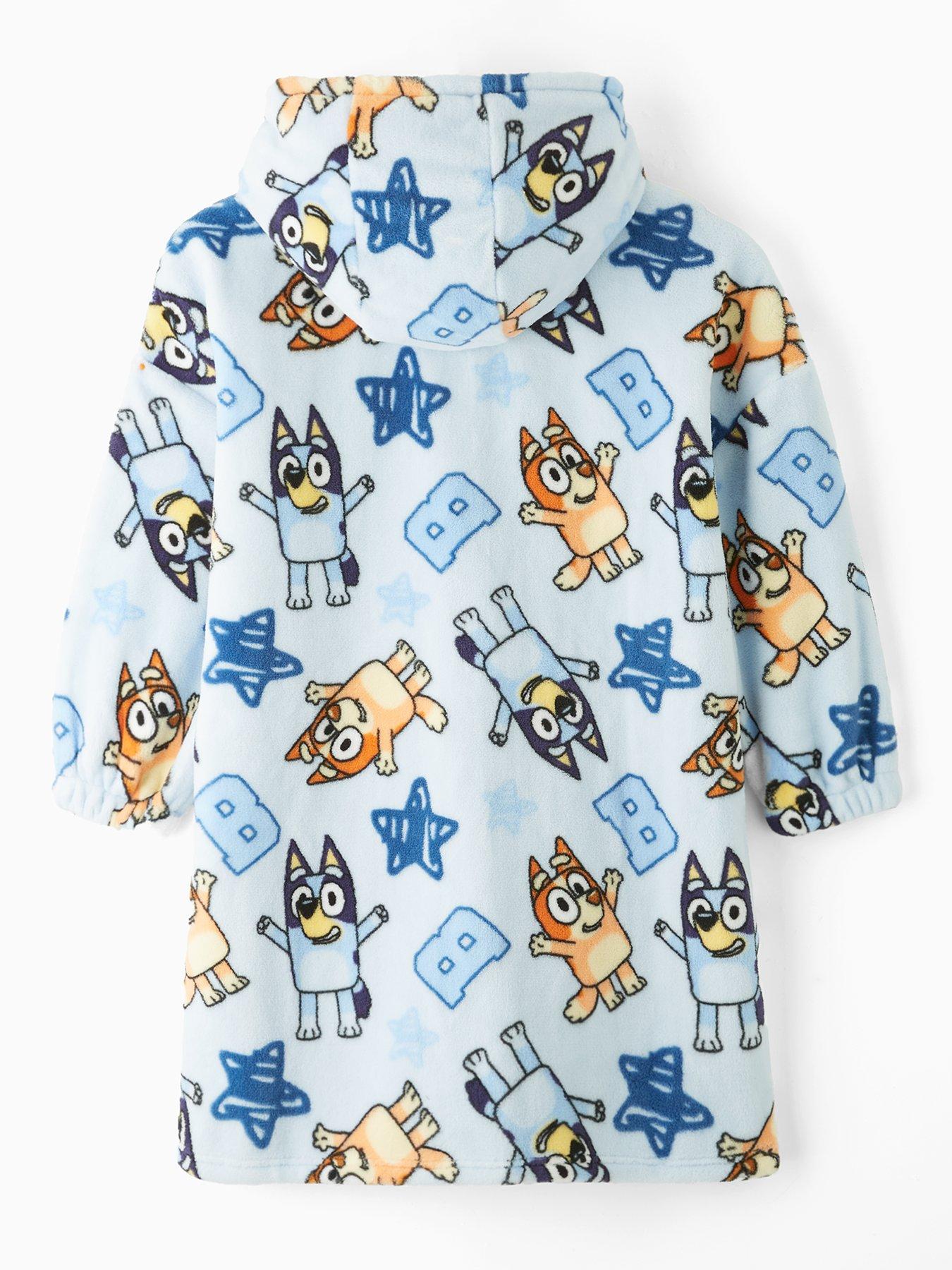 Image 2 of 4 of Bluey &amp; Bingo Fleece Hooded Blanket - Blue