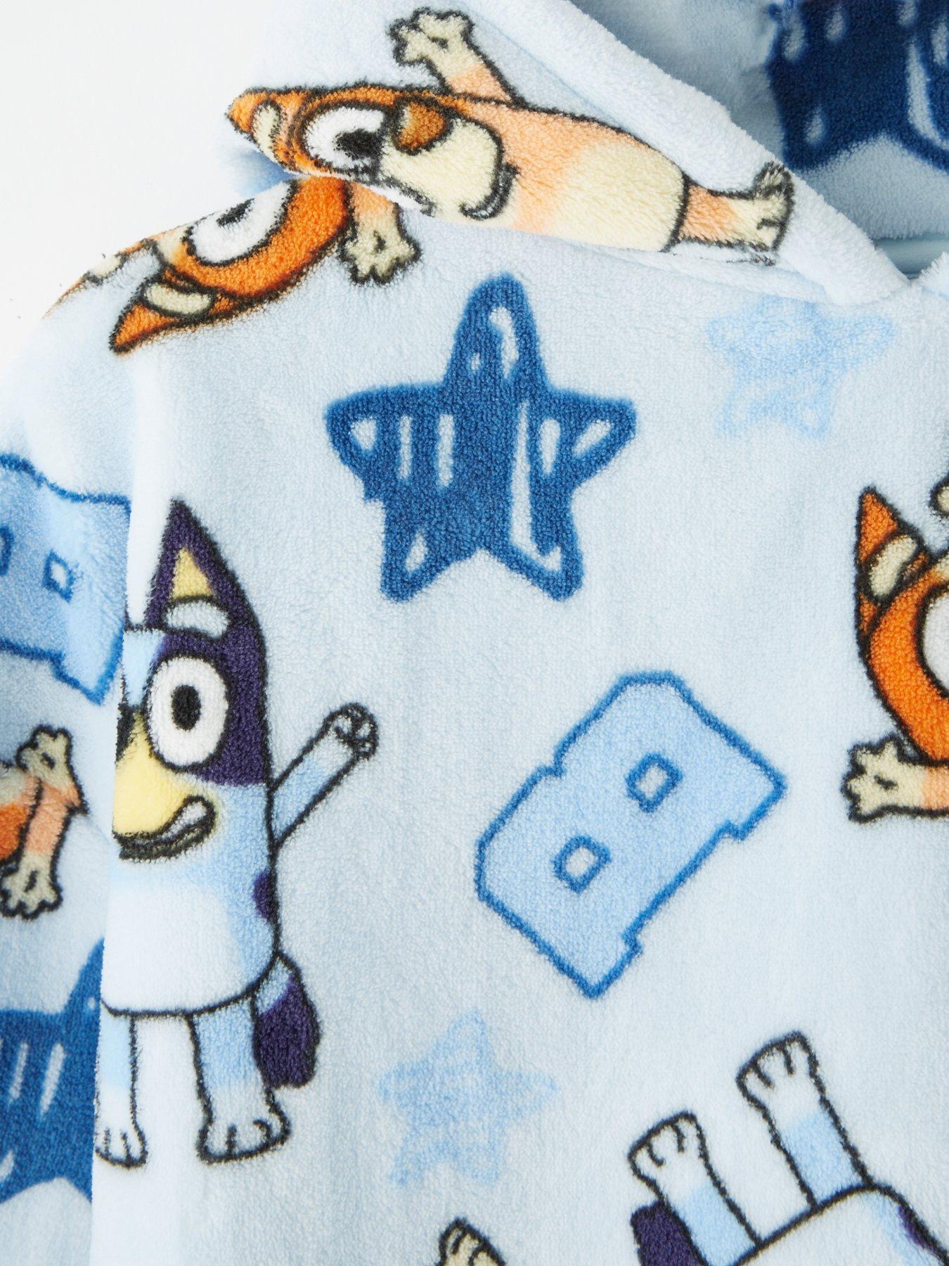 Image 3 of 4 of Bluey &amp; Bingo Fleece Hooded Blanket - Blue