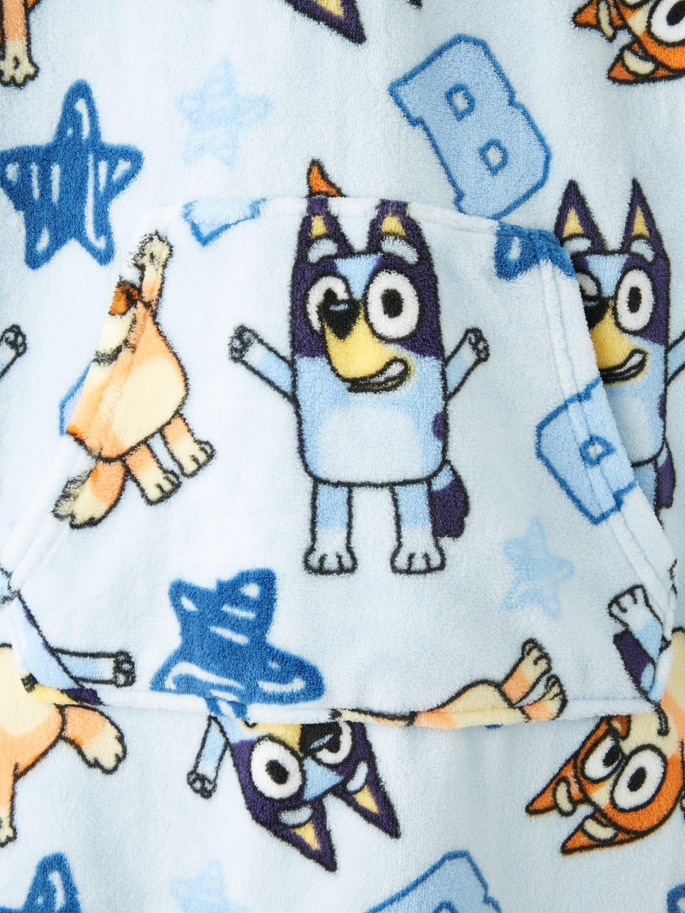 Image 4 of 4 of Bluey &amp; Bingo Fleece Hooded Blanket - Blue