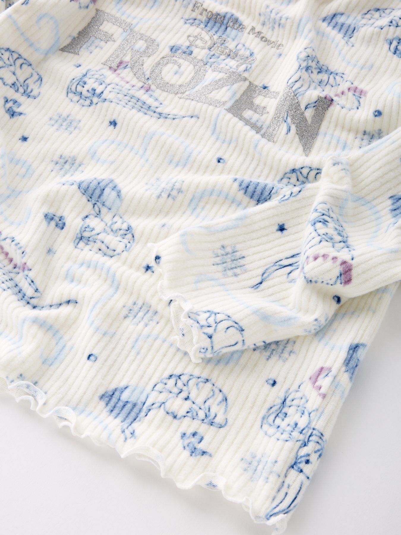 Image 4 of 5 of Disney Frozen Snit Ribbed Pyjamas - Blue