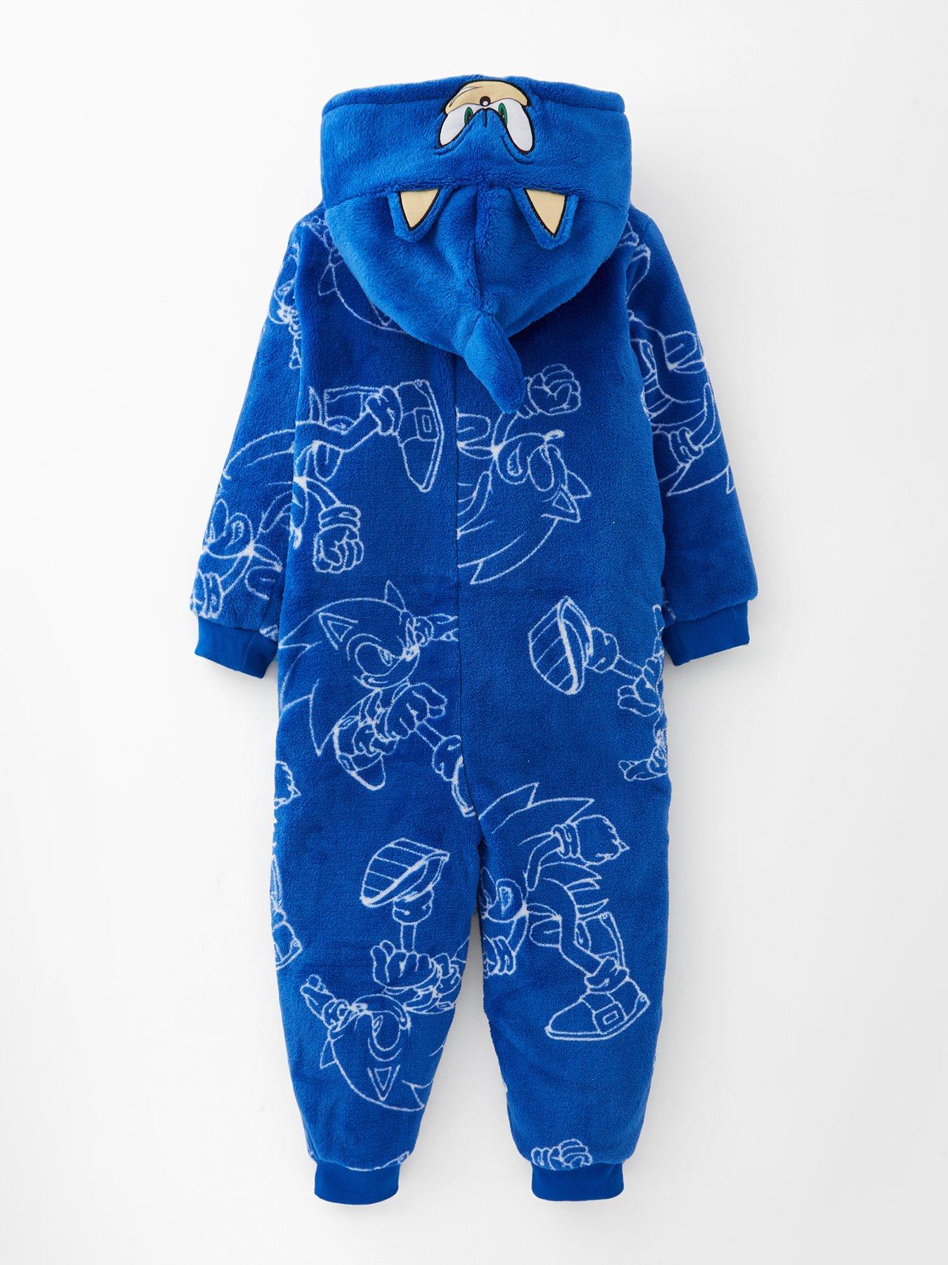 Image 2 of 4 of Sonic the Hedgehog Sonic 3D Fleece All In One - Blue