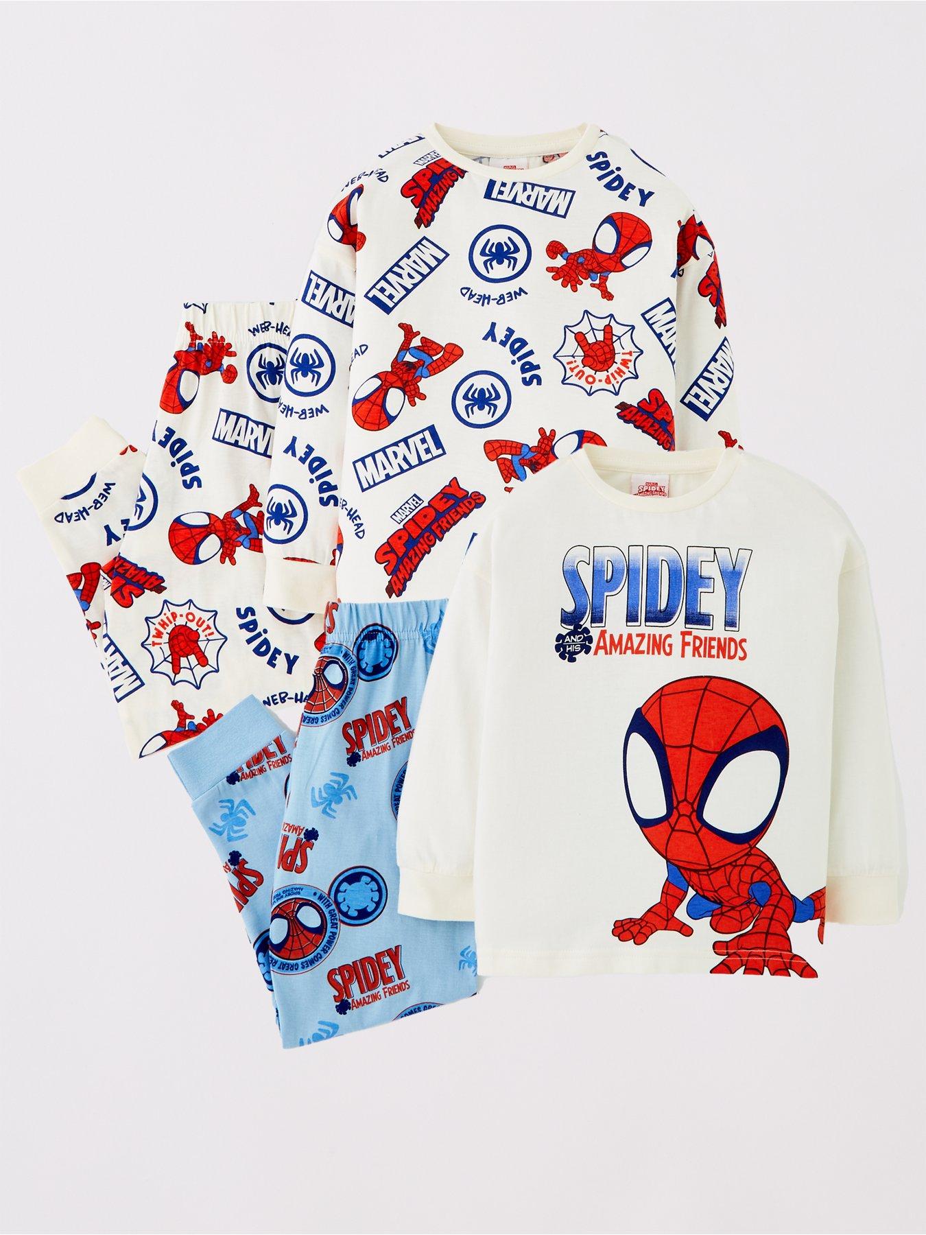 undefined 2 Pack Spidey And Friends Pyjamas - Grey