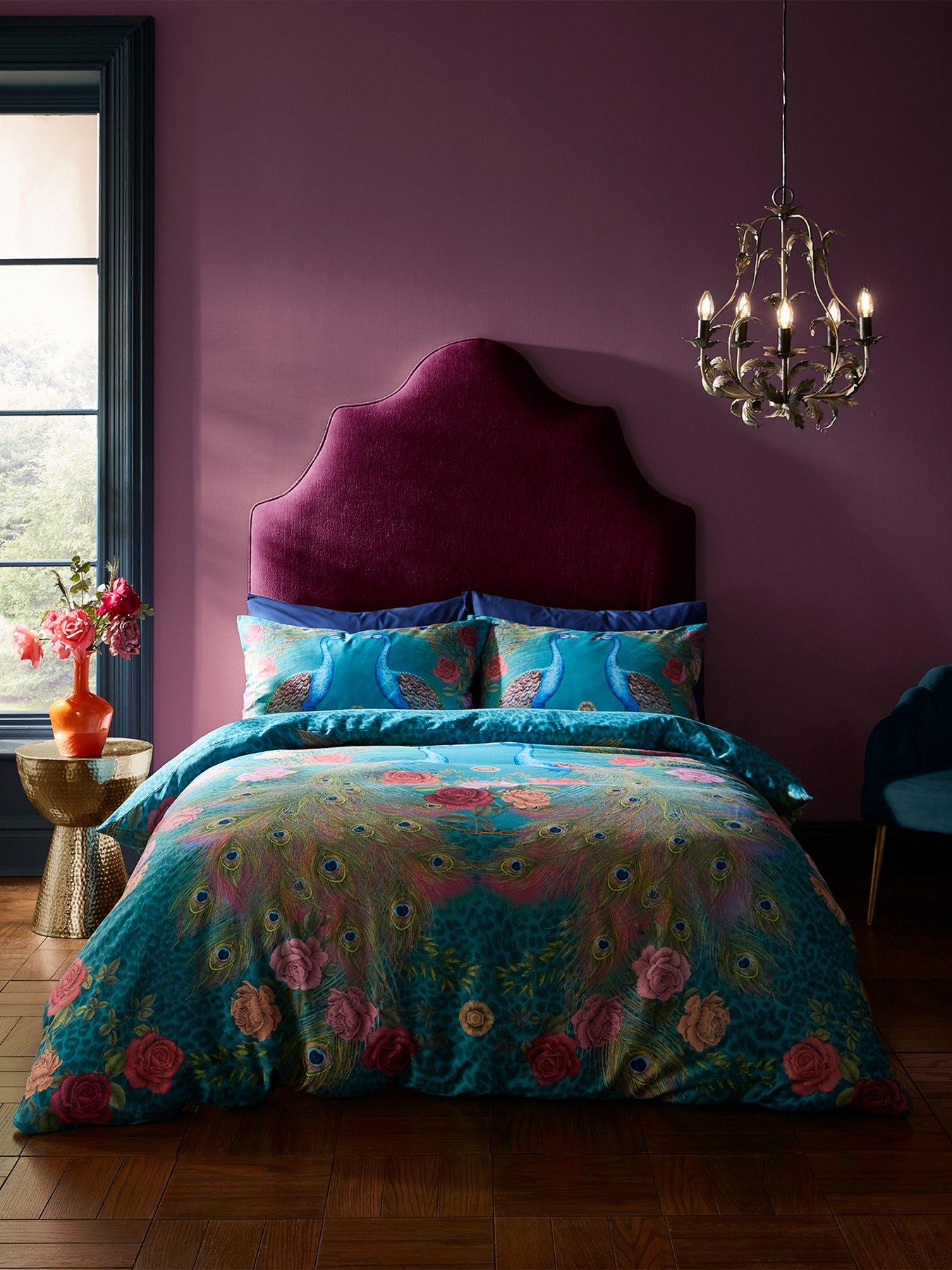 undefined Xanadu 100% Cotton Sateen Duvet Cover Set - Teal