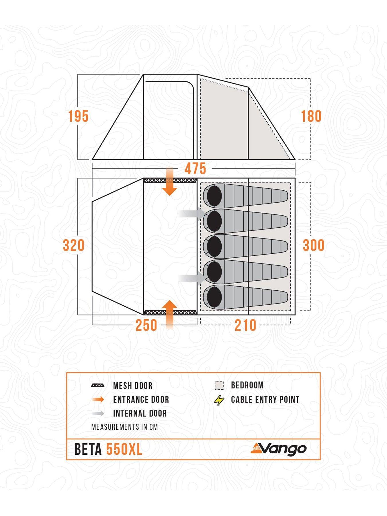 Image 3 of 8 of Vango Beta 550XL Tent
