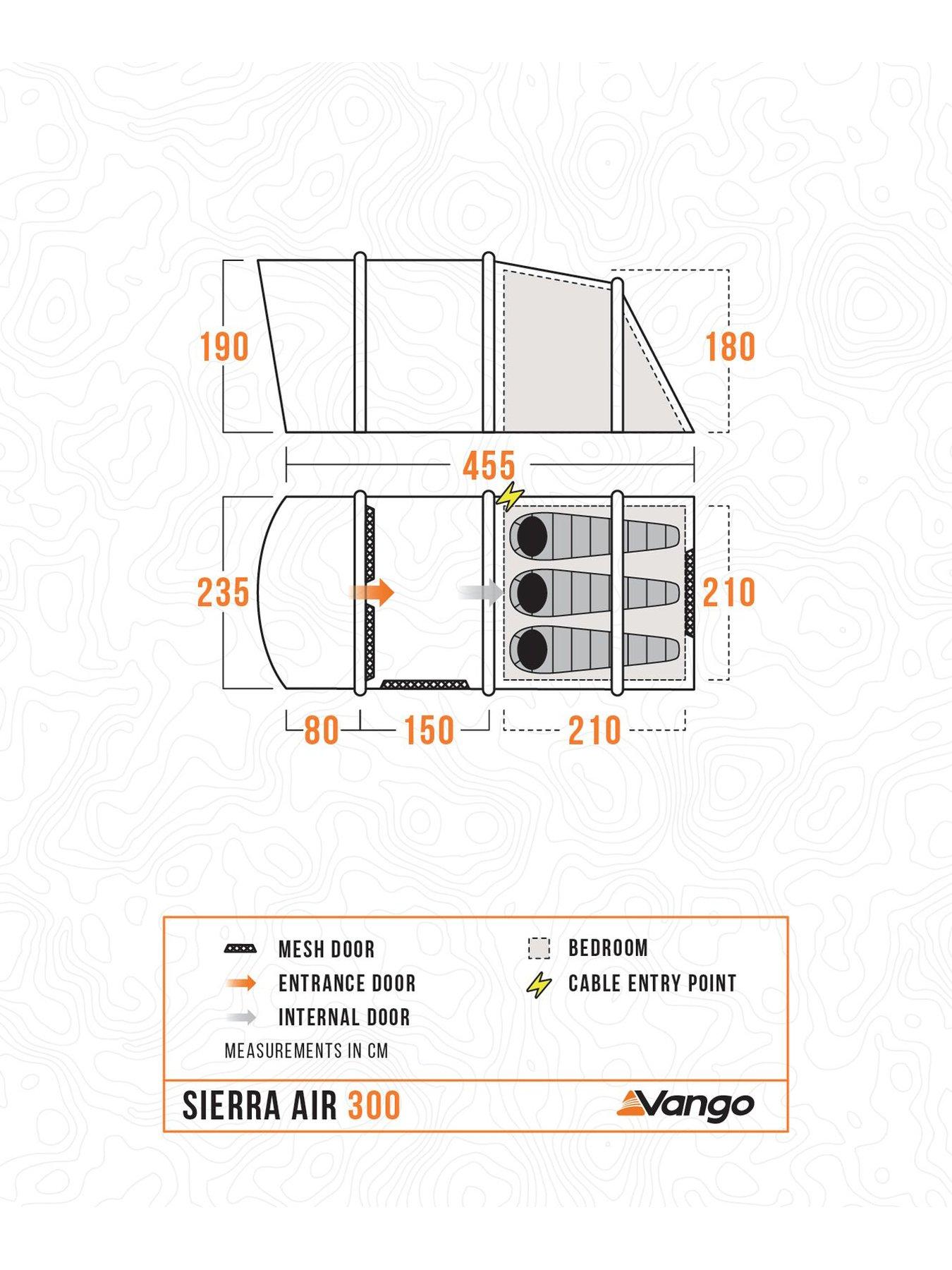 Image 3 of 8 of Vango Sierra Air 300 Tent