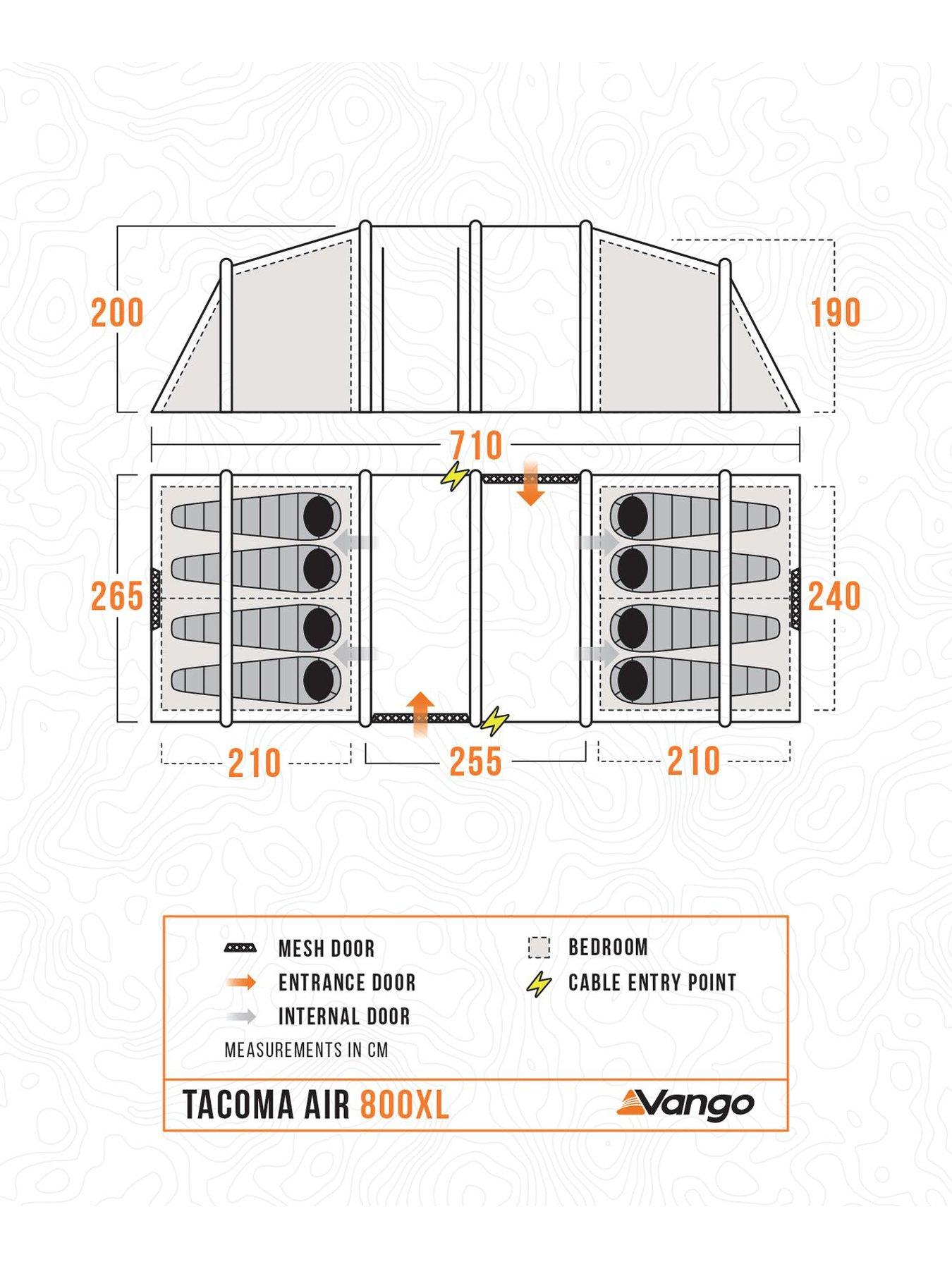Image 3 of 8 of Vango Tacoma Air 800XL Package Tent