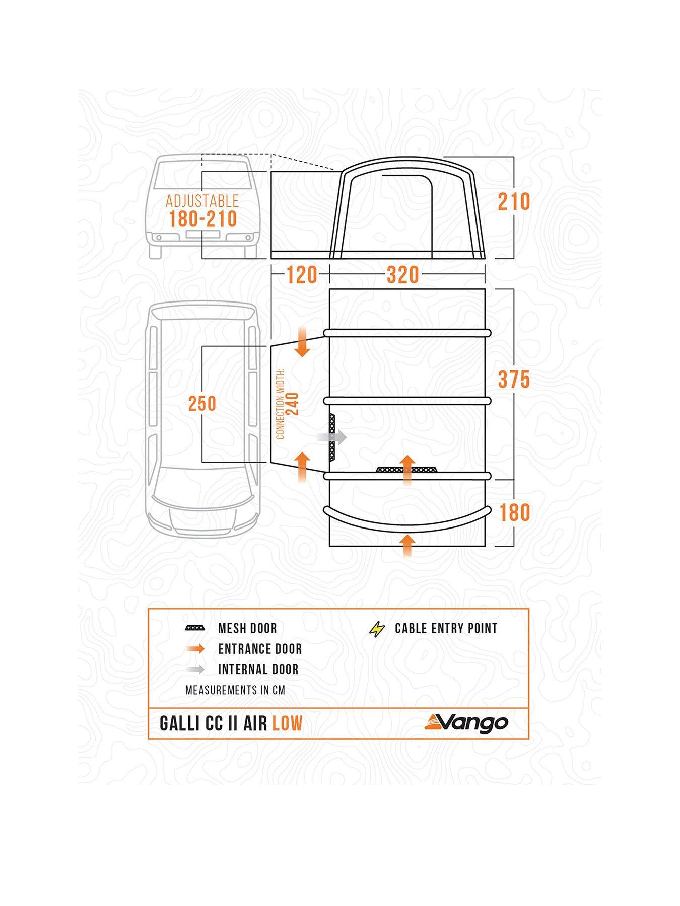 Image 2 of 8 of Vango Galli CC II Air Low Drive Away Awning