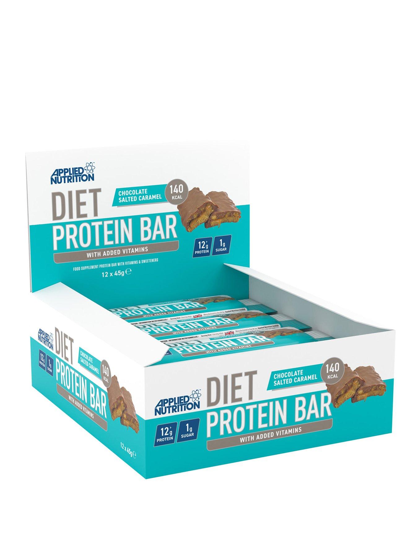 undefined DIET PROTEIN BAR CHOCOLATE SALTED CARAMEL (12 x 45g Bars)