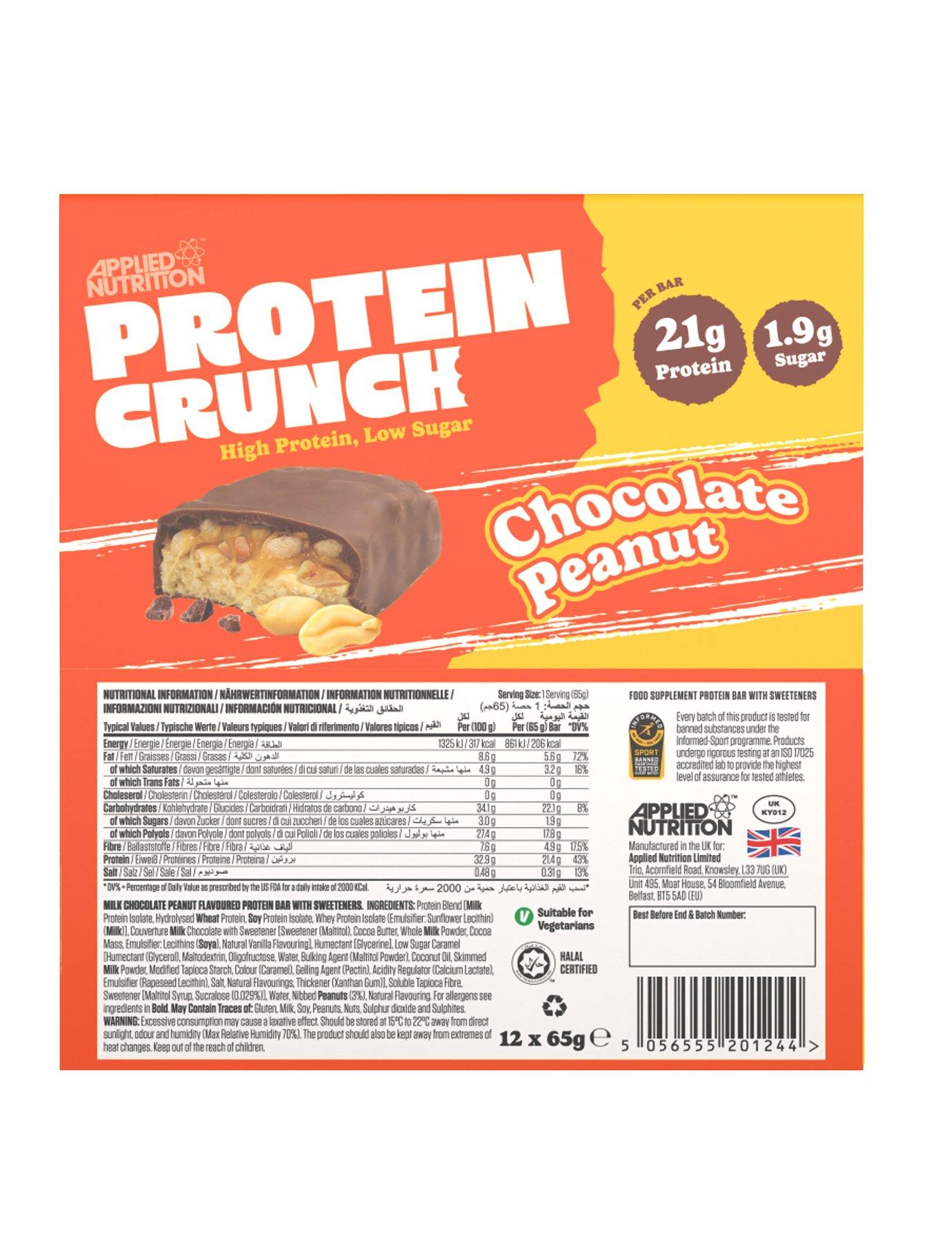 Image 2 of 2 of Applied Nutrition Protein Crunch Milk Chocolate Peanut Bars (12 x 65g)