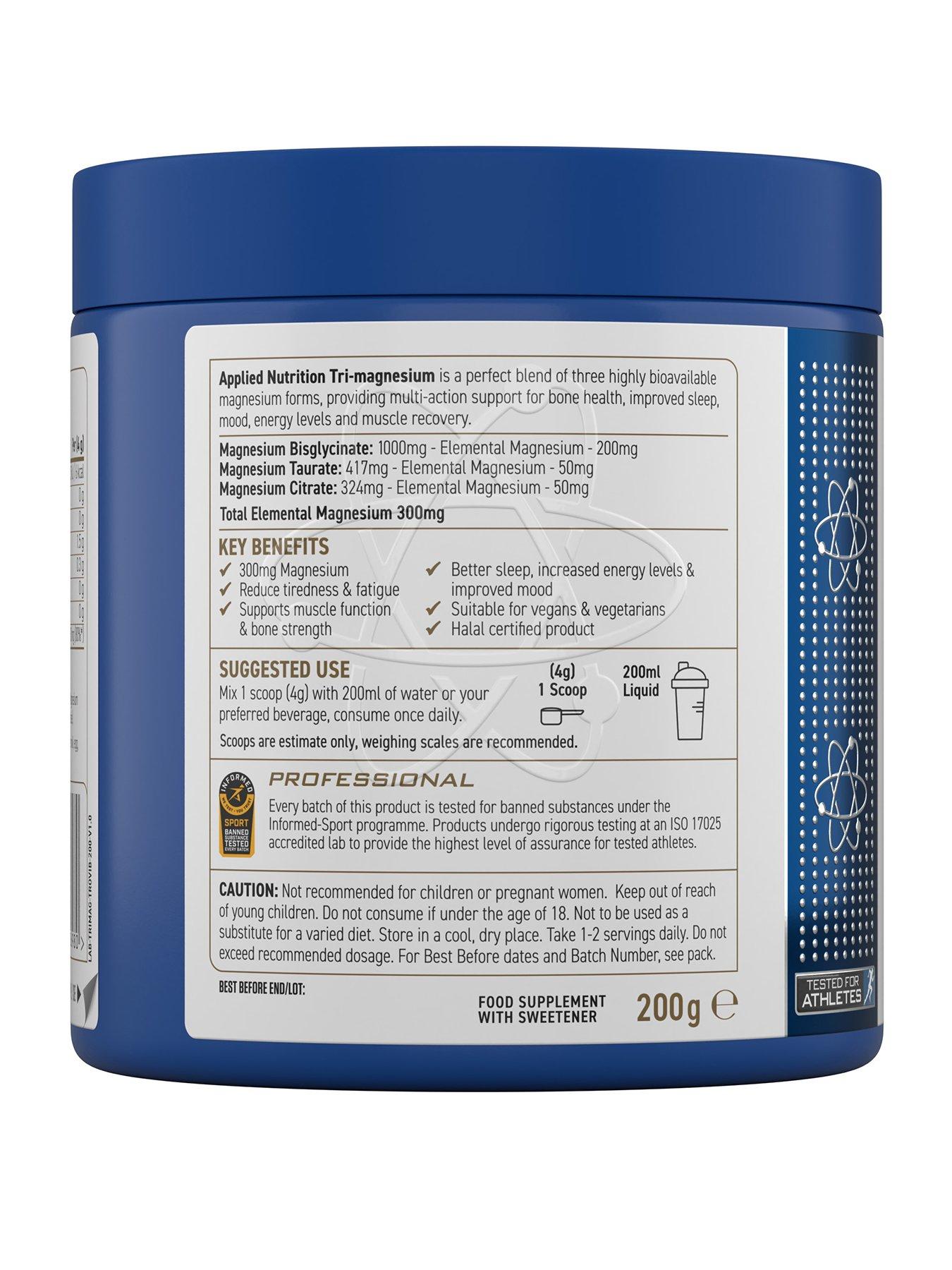 Image 2 of 3 of Applied Nutrition Tri Magnesium 200g - 50 Servings - Tropical Vibes Flavour
