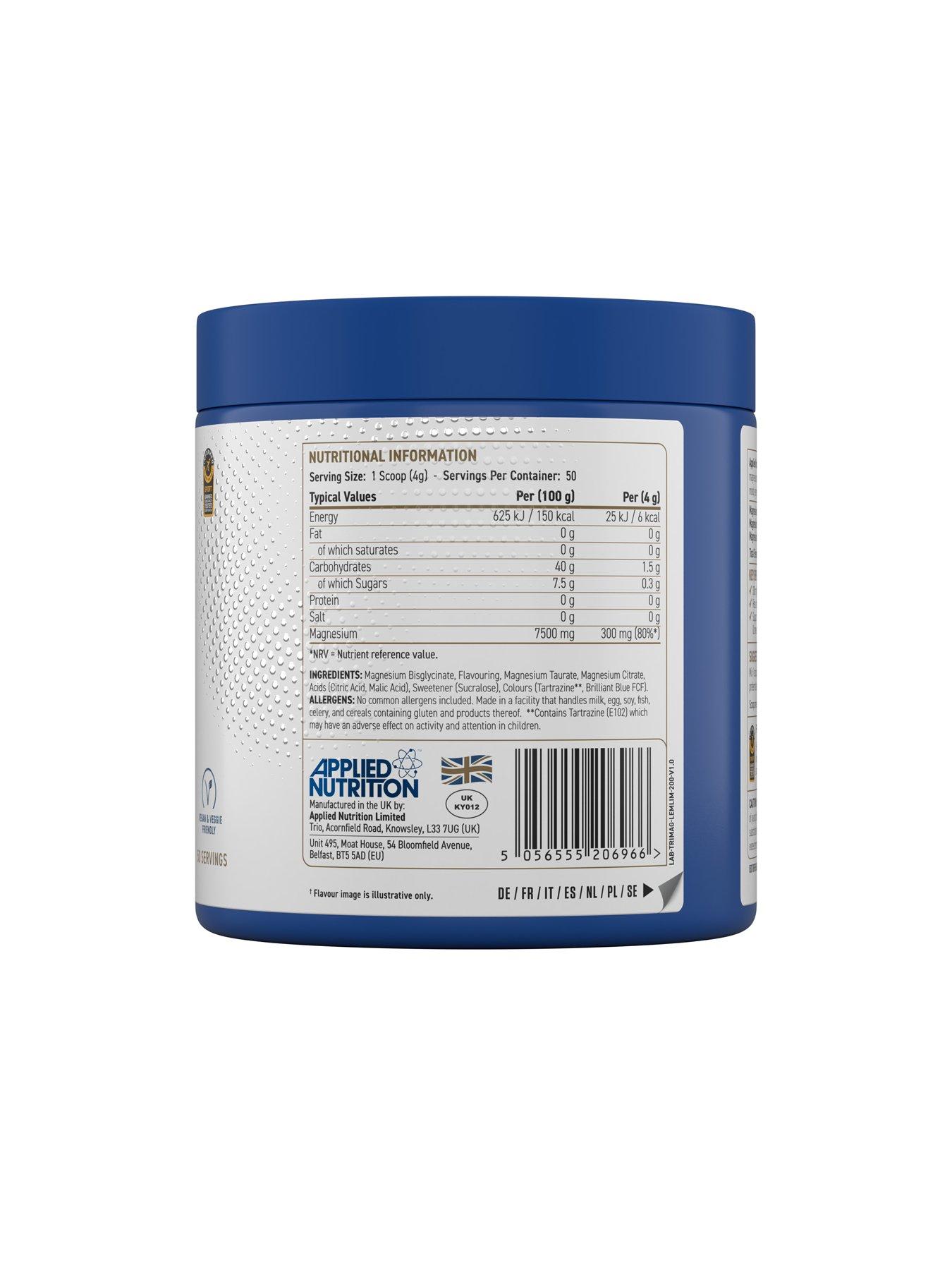 Image 3 of 3 of Applied Nutrition Tri Magnesium 200g - 50 Servings - Lemon &amp; Lime Flavour