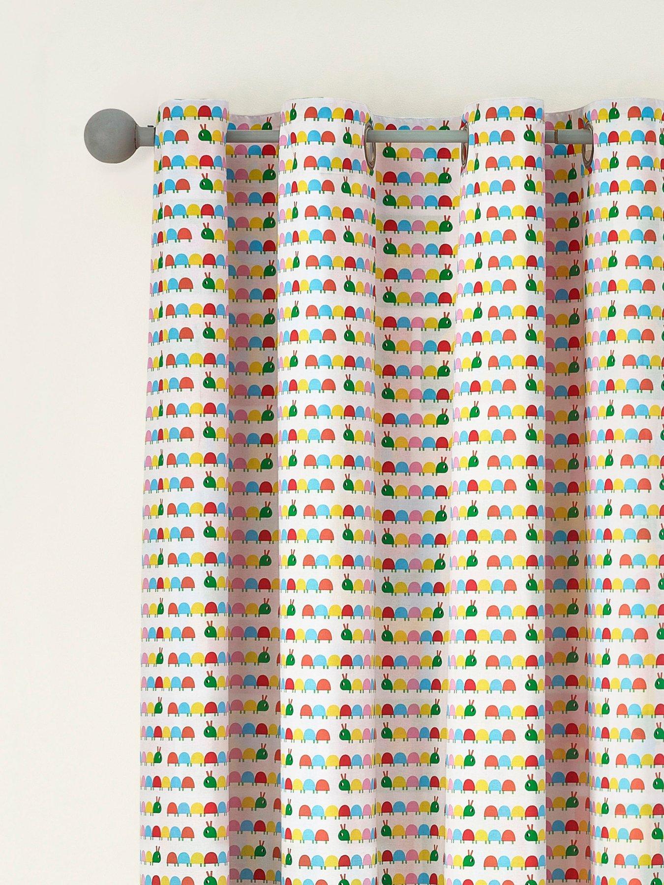 Image 3 of 4 of Catherine Lansfield Curious Caterpillar Reversible Eyelet Curtains