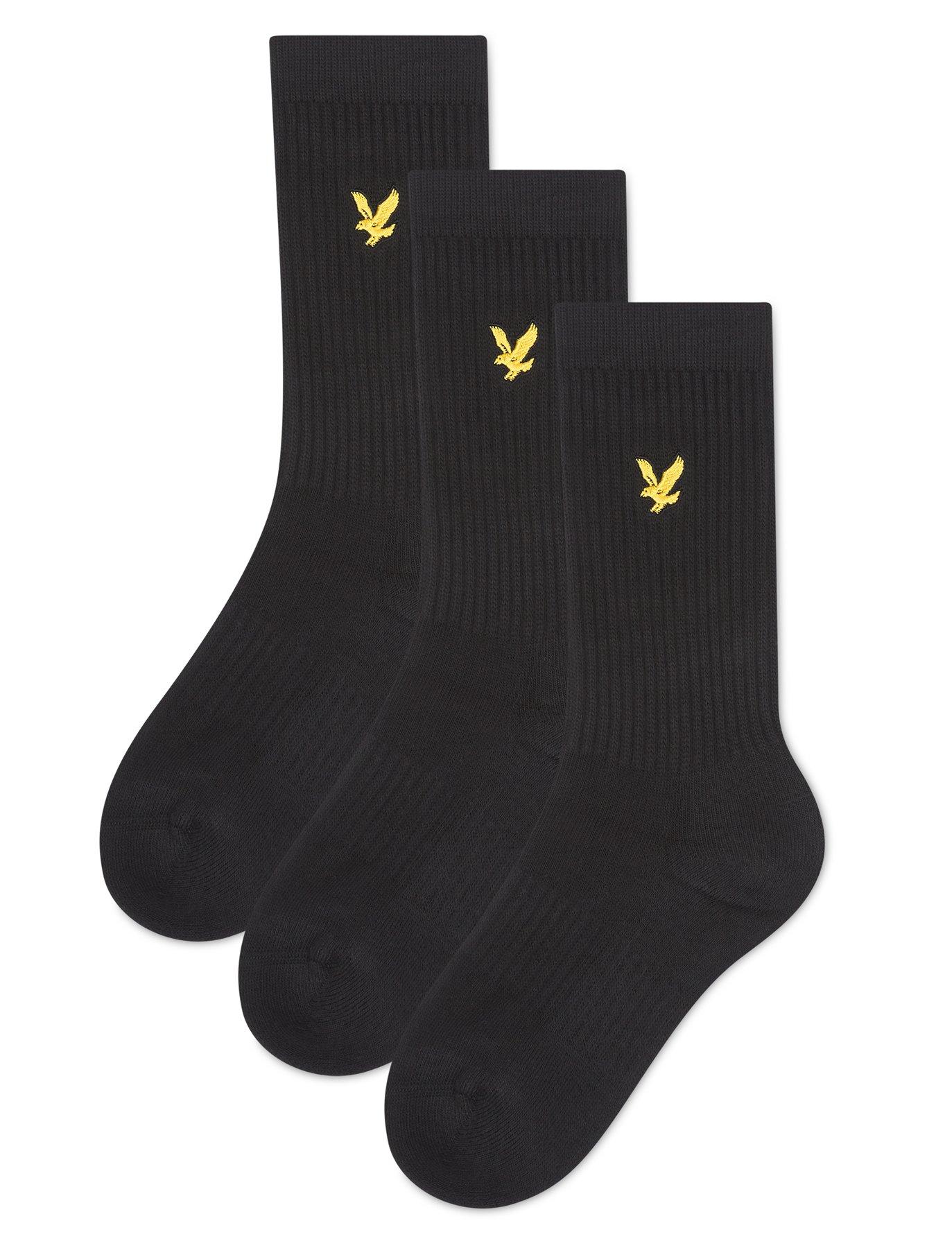 undefined Boys 3 Pack Sports Socks - Black